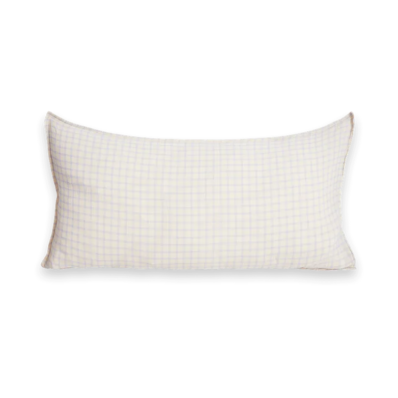 Gingham Sky Blue 天蓝色格纹 平纹细布 枕套, 50x90 cm Garbo&Friends