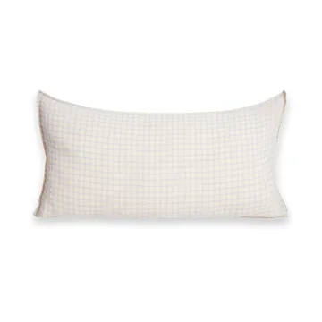 Gingham Sky Blue 天蓝色格纹 平纹细布 枕套 - 50x90 cm - Garbo&Friends