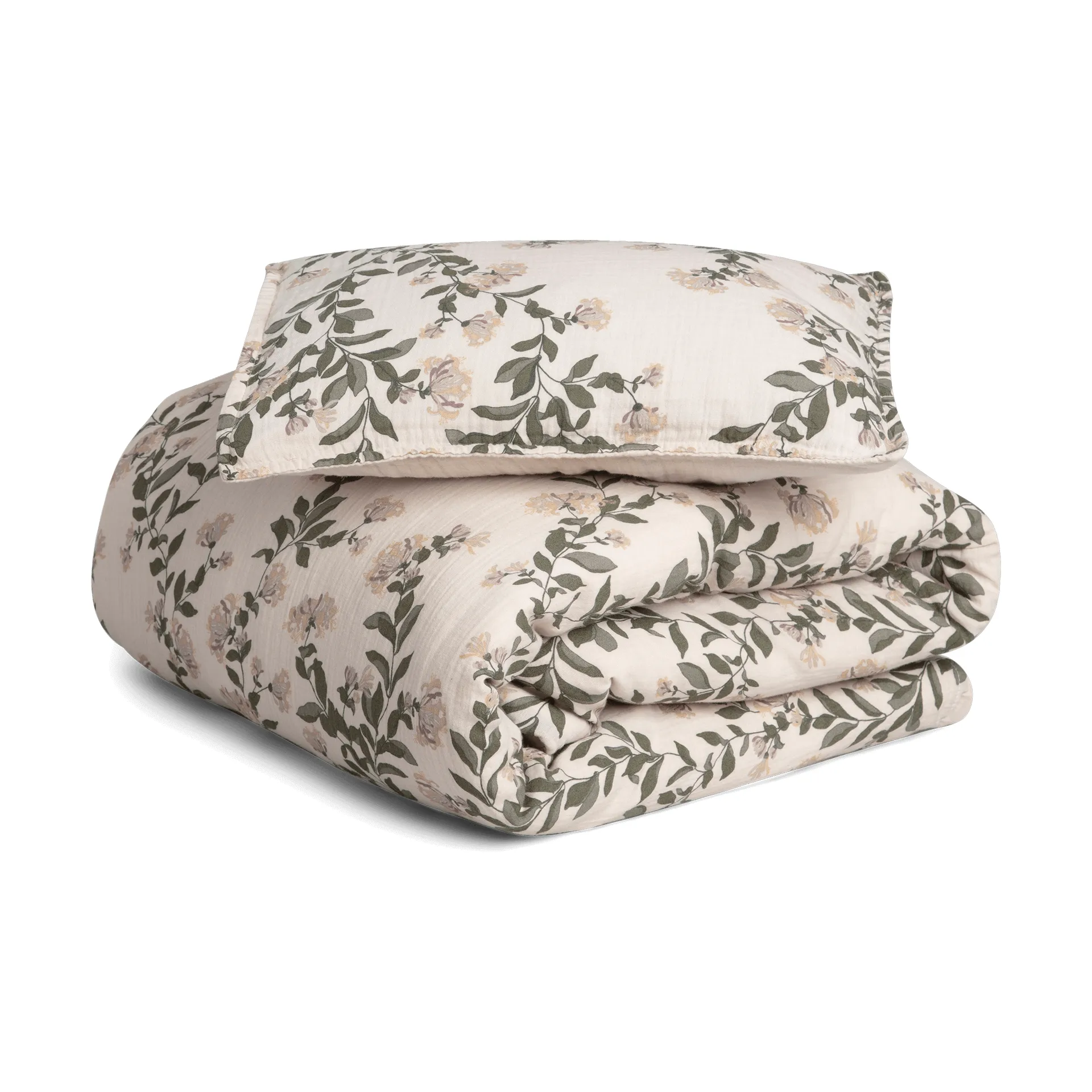 Honeysuckle 金银花 平纹细布 儿童 枕套和被套套装 中号, 100x140 cm/40x60 cm Garbo&Friends