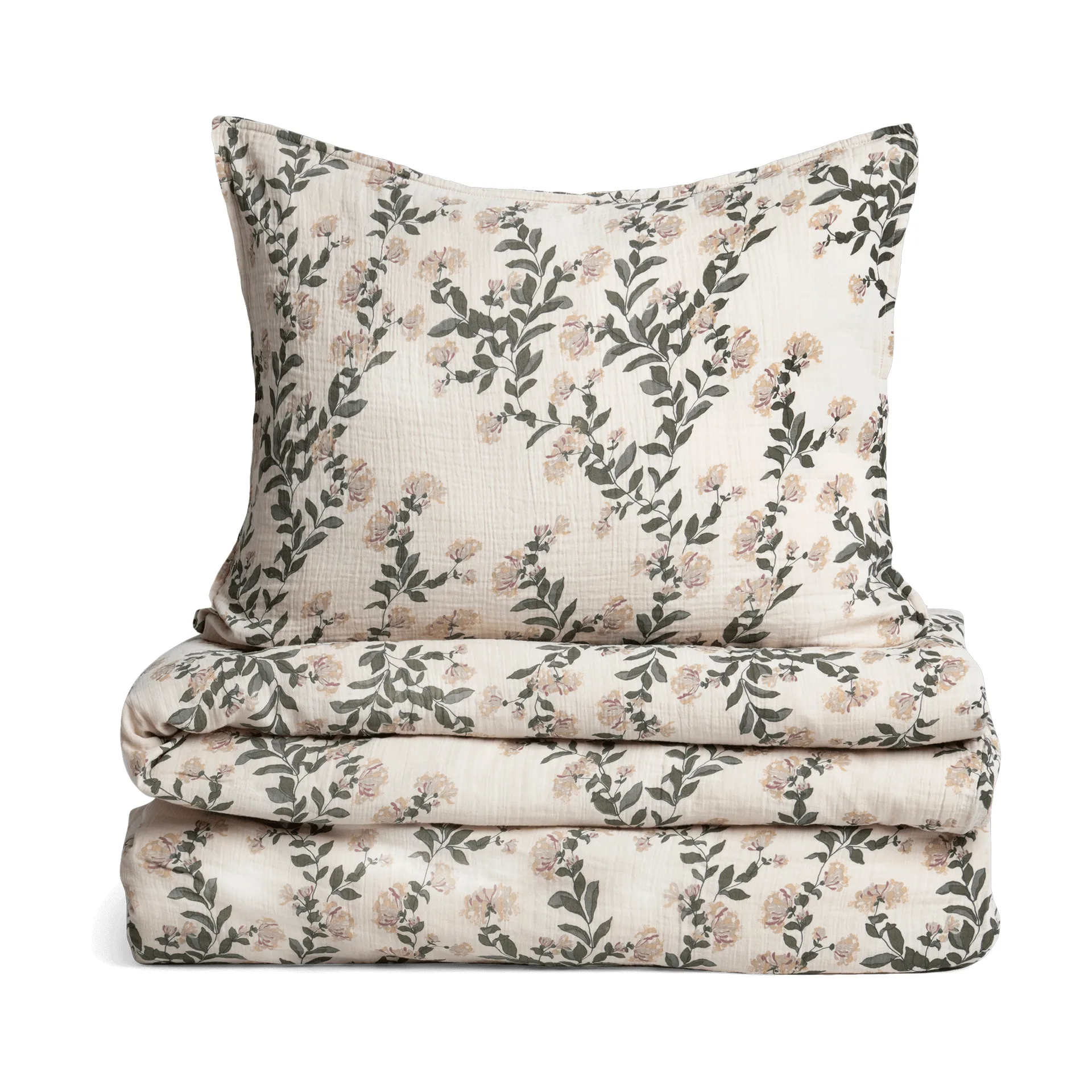 Honeysuckle 金银花 平纹细布 枕套和被套套装, 150x210 cm/50x60 cm Garbo&Friends