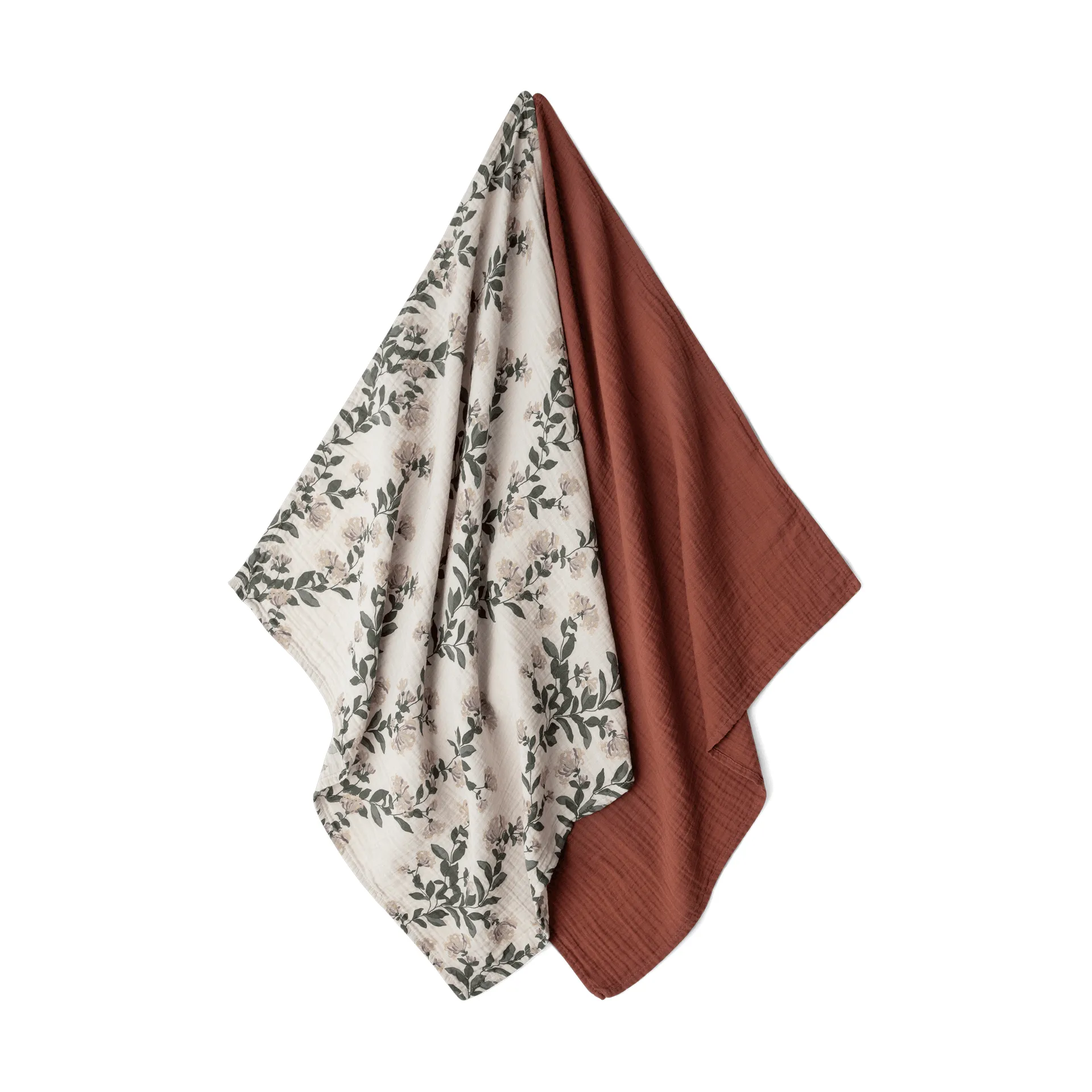 Honeysuckle 金银花 平纹细布 纱布巾/哺乳巾/口水巾 两件套装, 60x60 cm Garbo&Friends