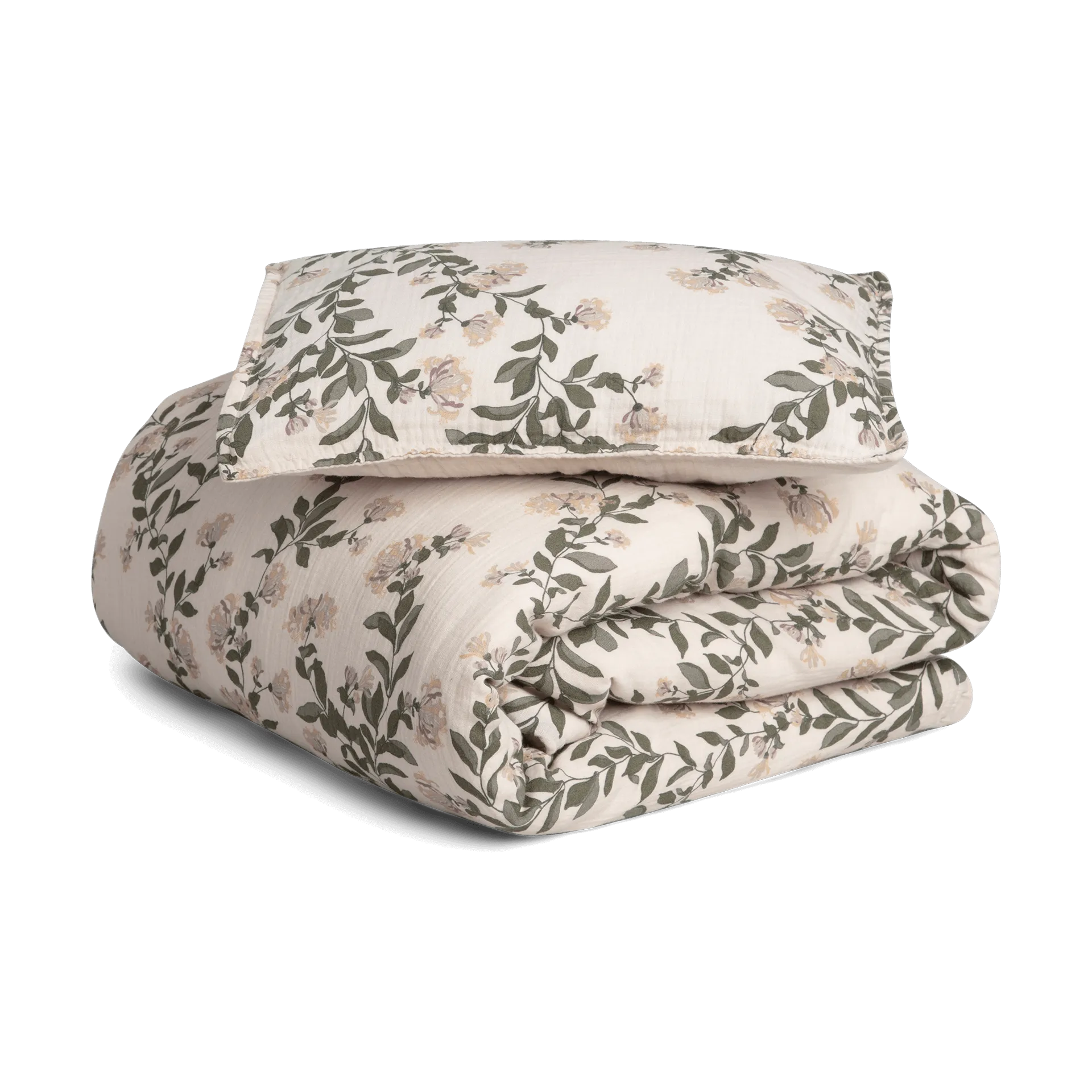 Honeysuckle 金银花 平纹细布 婴儿 枕套和被套套装 小号, 70x100 cm/40x45 cm Garbo&Friends