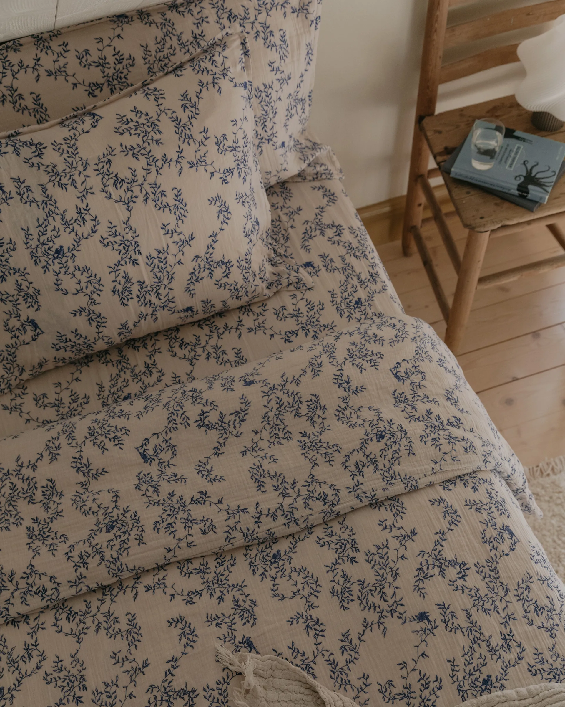 Jardim 蓝梦花园 平纹细布 枕套和被套套装, 140x200 cm/50x70 cm Garbo&Friends