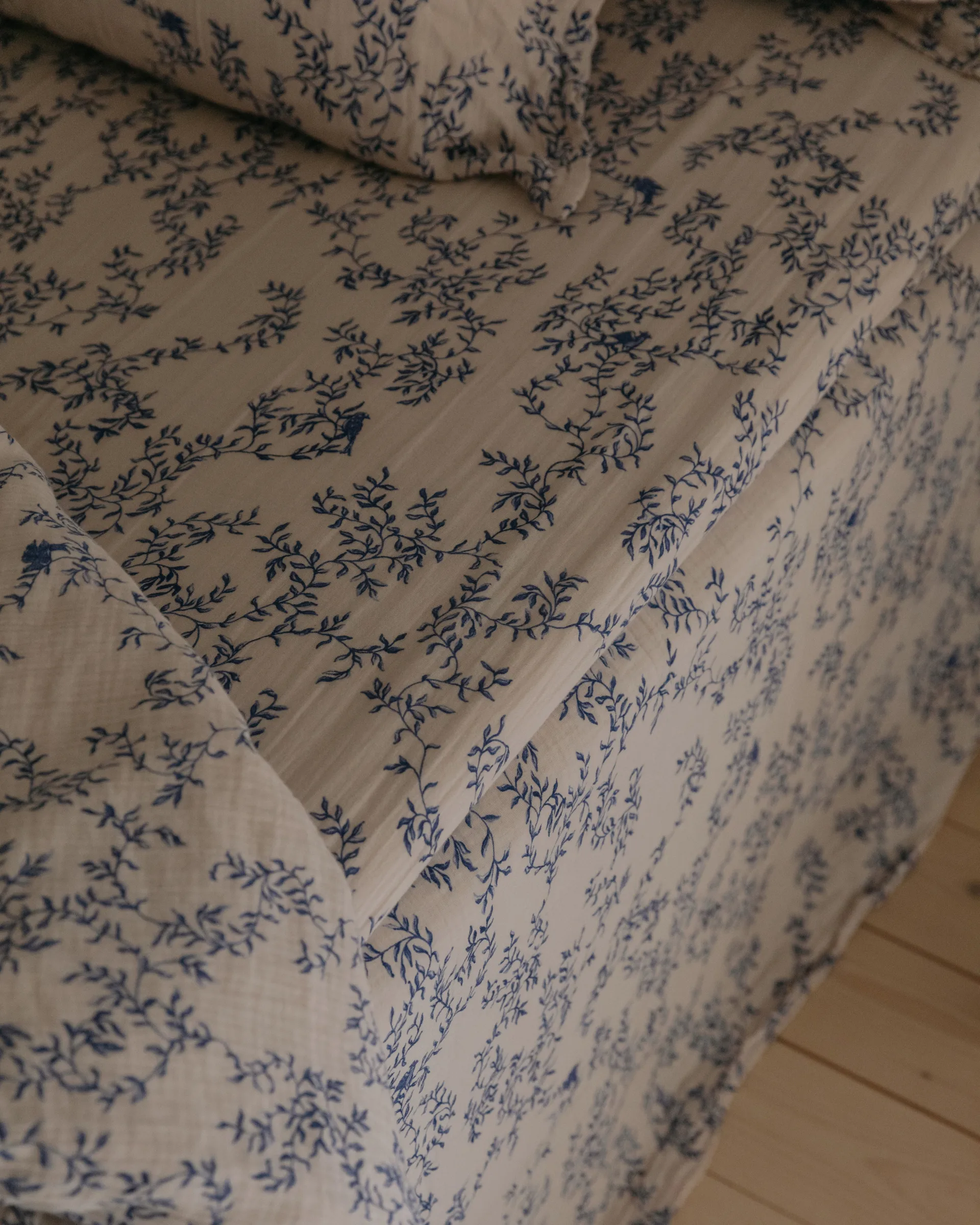 Jardim 蓝梦花园 平纹细布 床笠, 140x200x30 cm Garbo&Friends