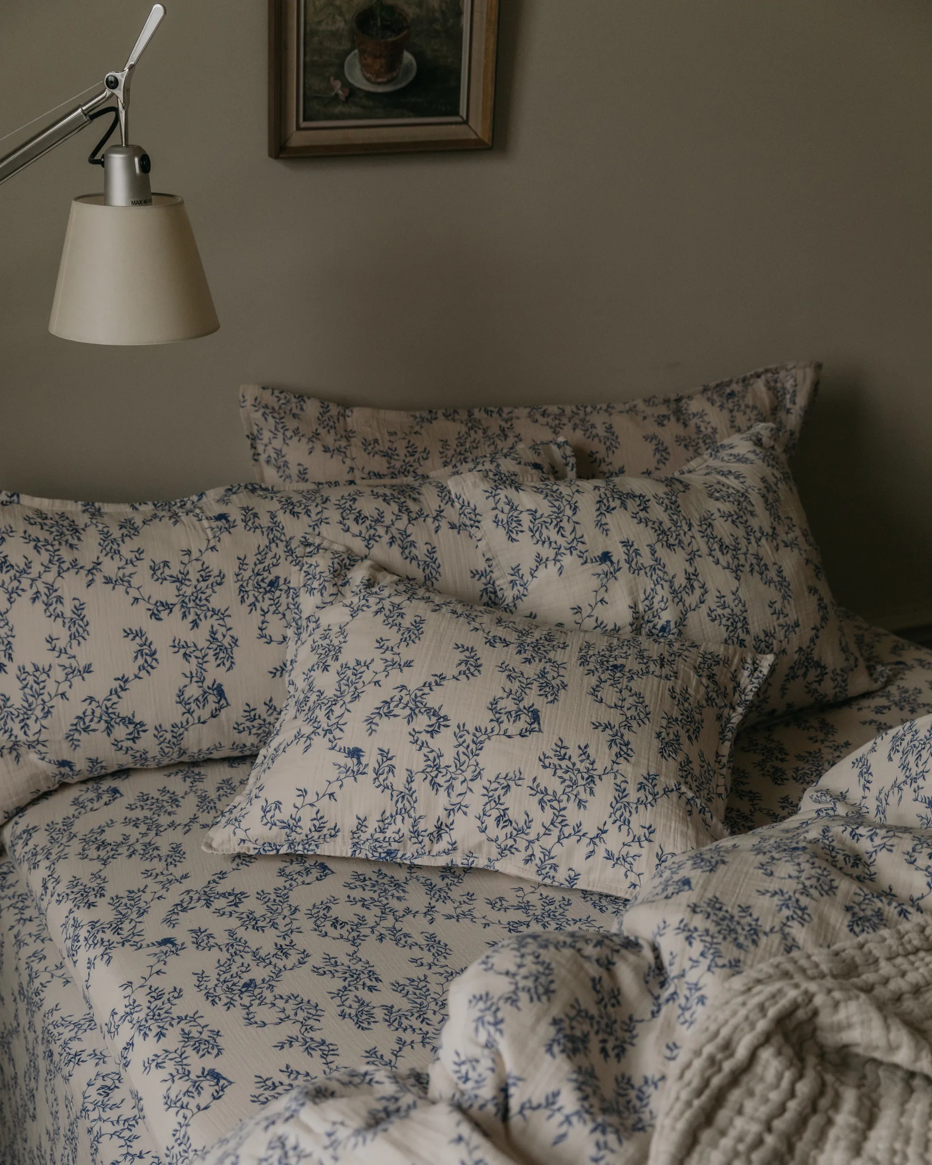 Jardim 蓝梦花园 平纹细布 枕套, 50x90 cm Garbo&Friends