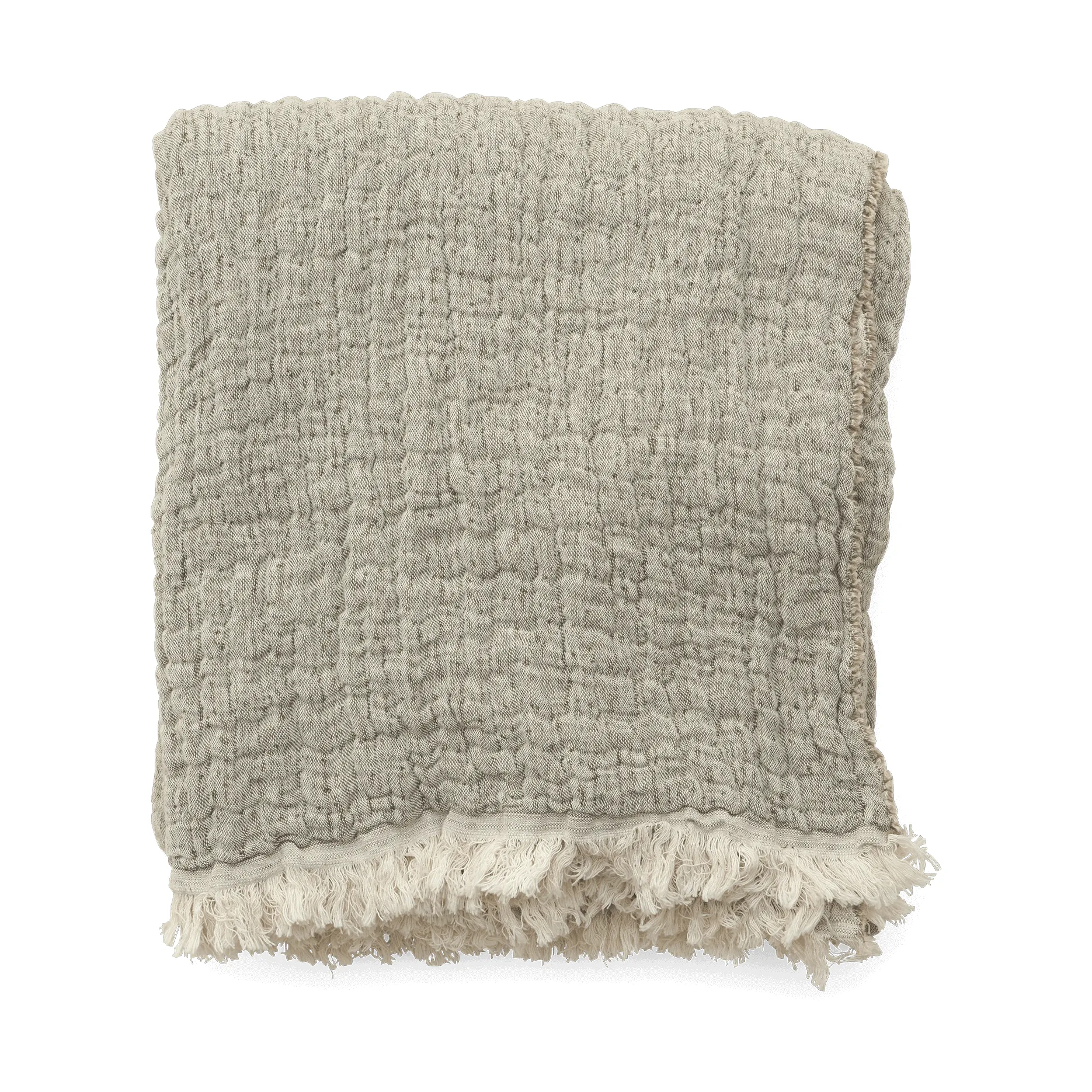 Lin 亚麻色 Mellow 毯子 110x110 cm, Kale_灰褐色 Garbo&Friends