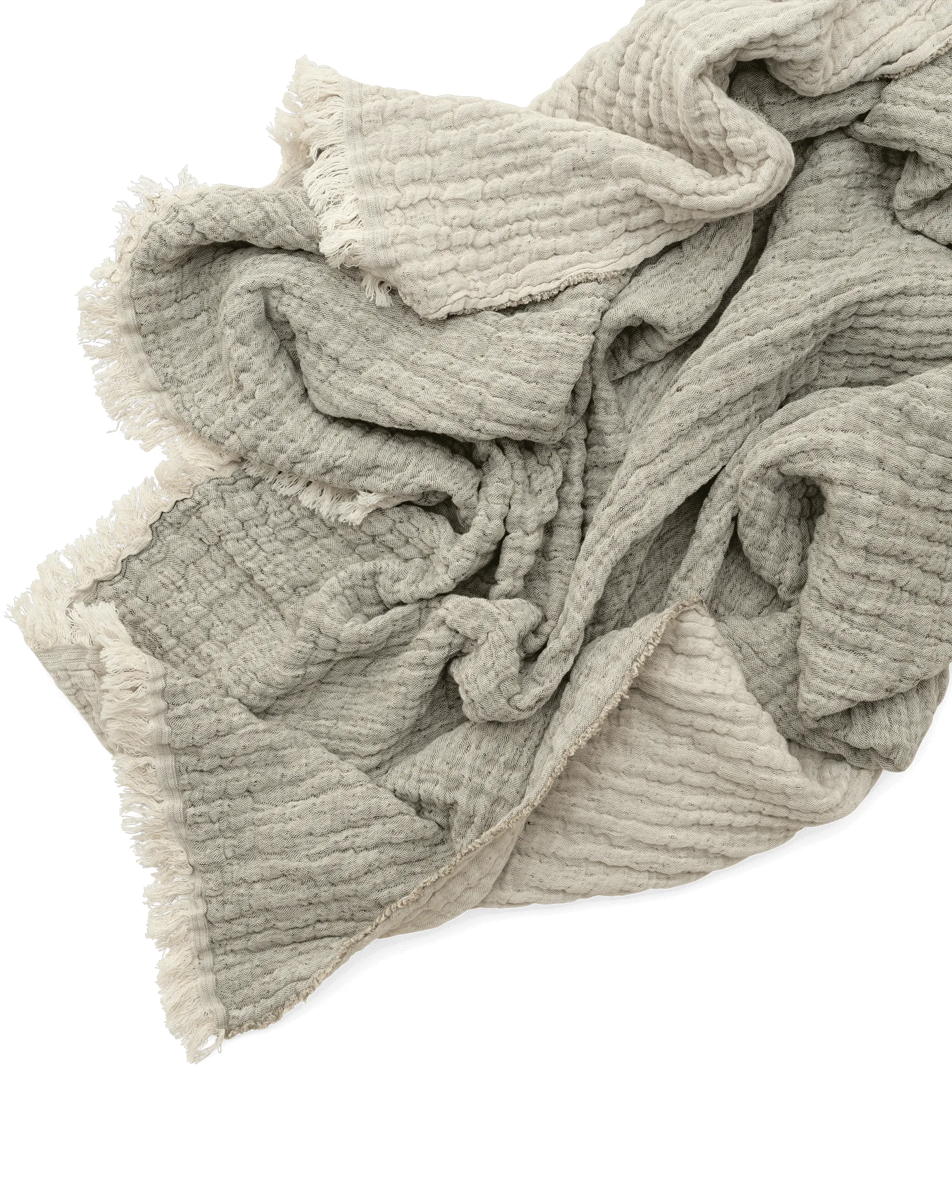 Lin 亚麻色 Mellow 毯子 110x110 cm, Kale_灰褐色 Garbo&Friends