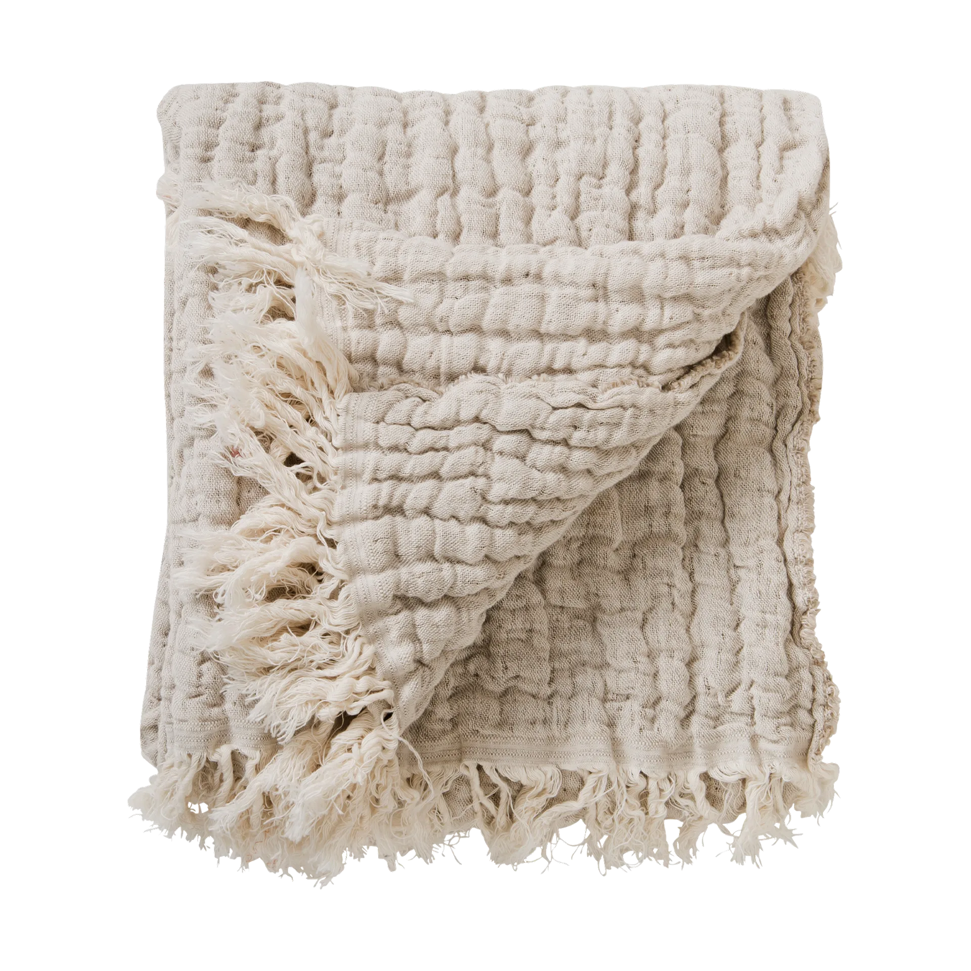 Lin 亚麻色 Mellow 毯子 110x110 cm, Lin_棕褐色 Garbo&Friends