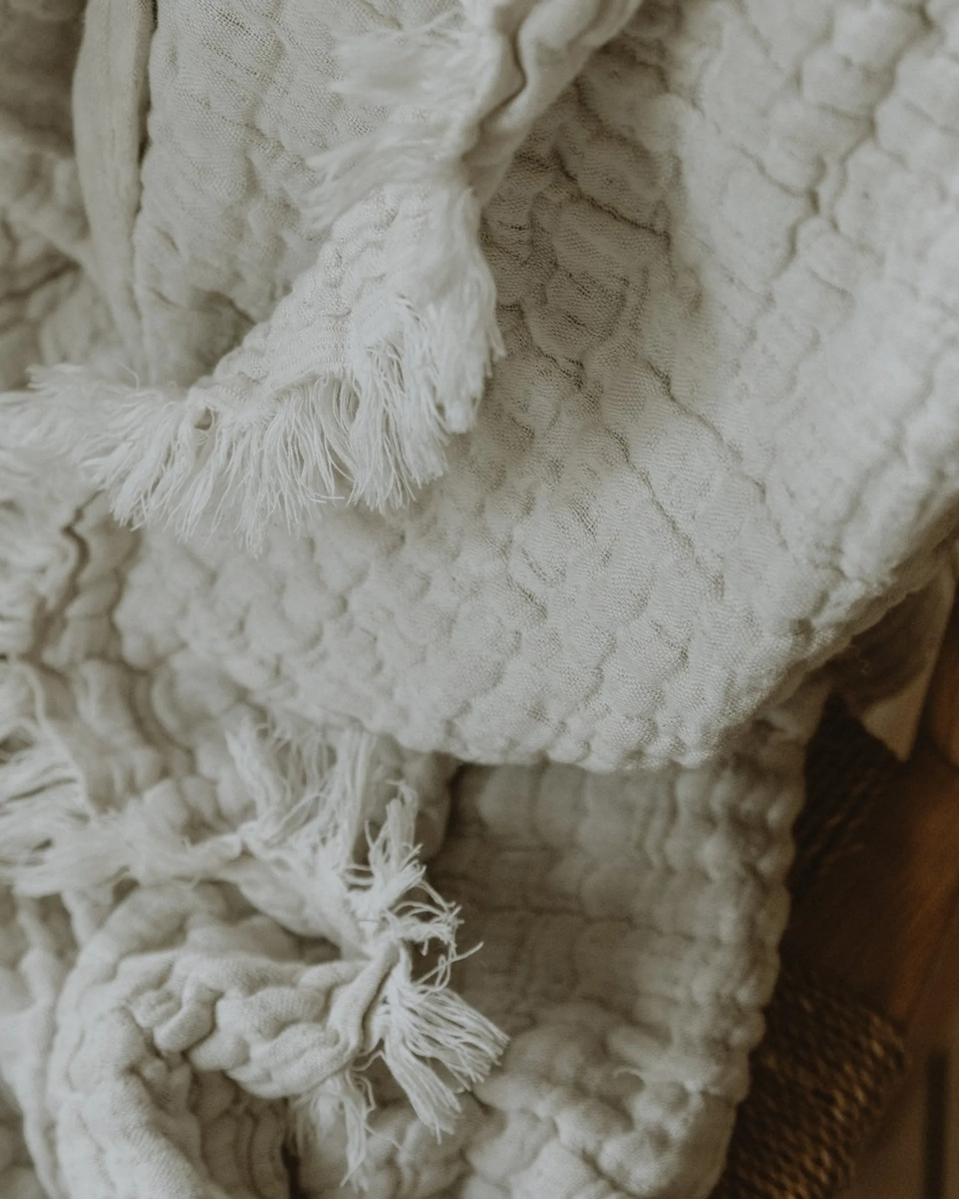 Lin 亚麻色 Mellow 毯子 110x110 cm, Lin_棕褐色 Garbo&Friends