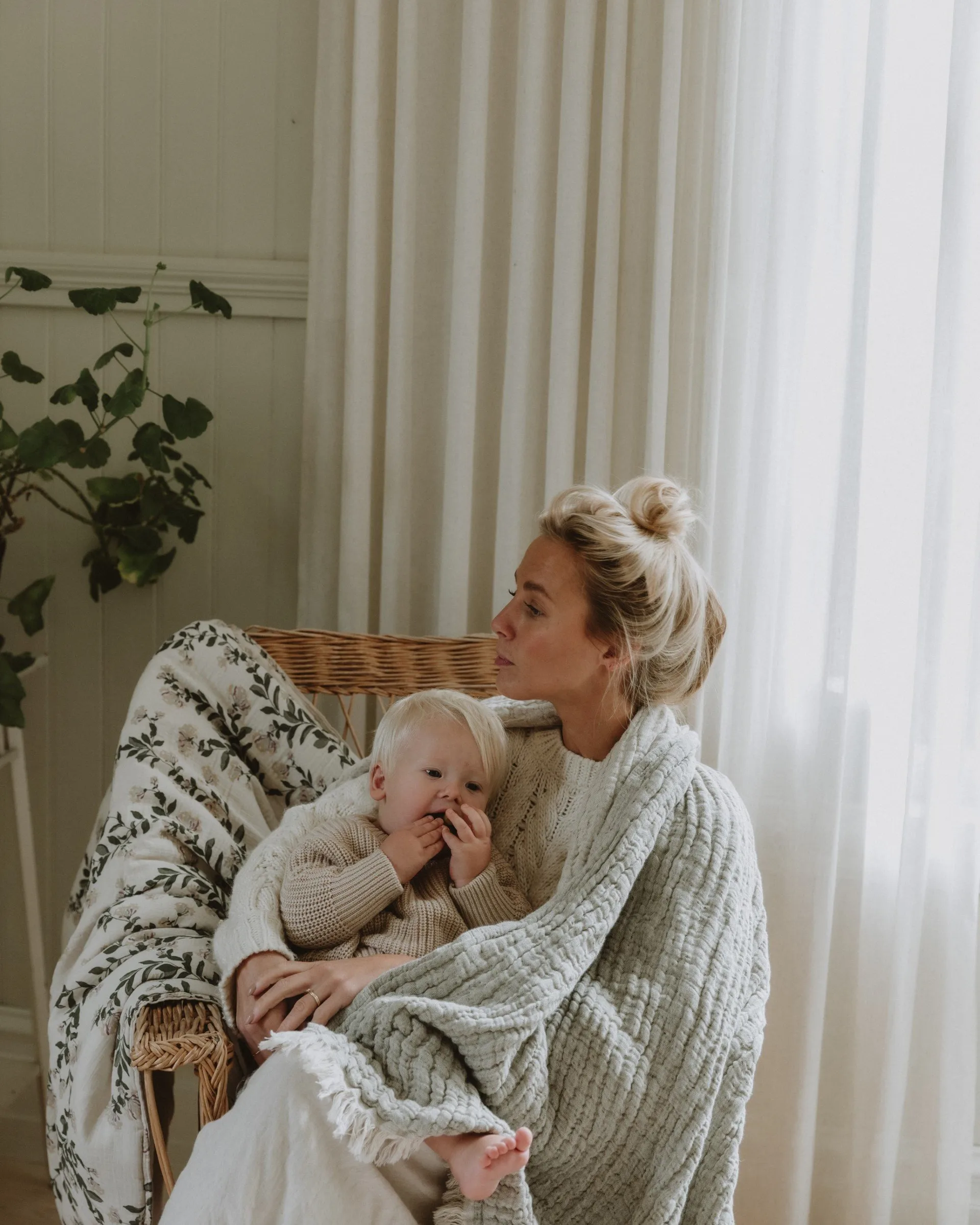 Mellow 毯子 130x170 cm, Kale_灰褐色 Garbo&Friends