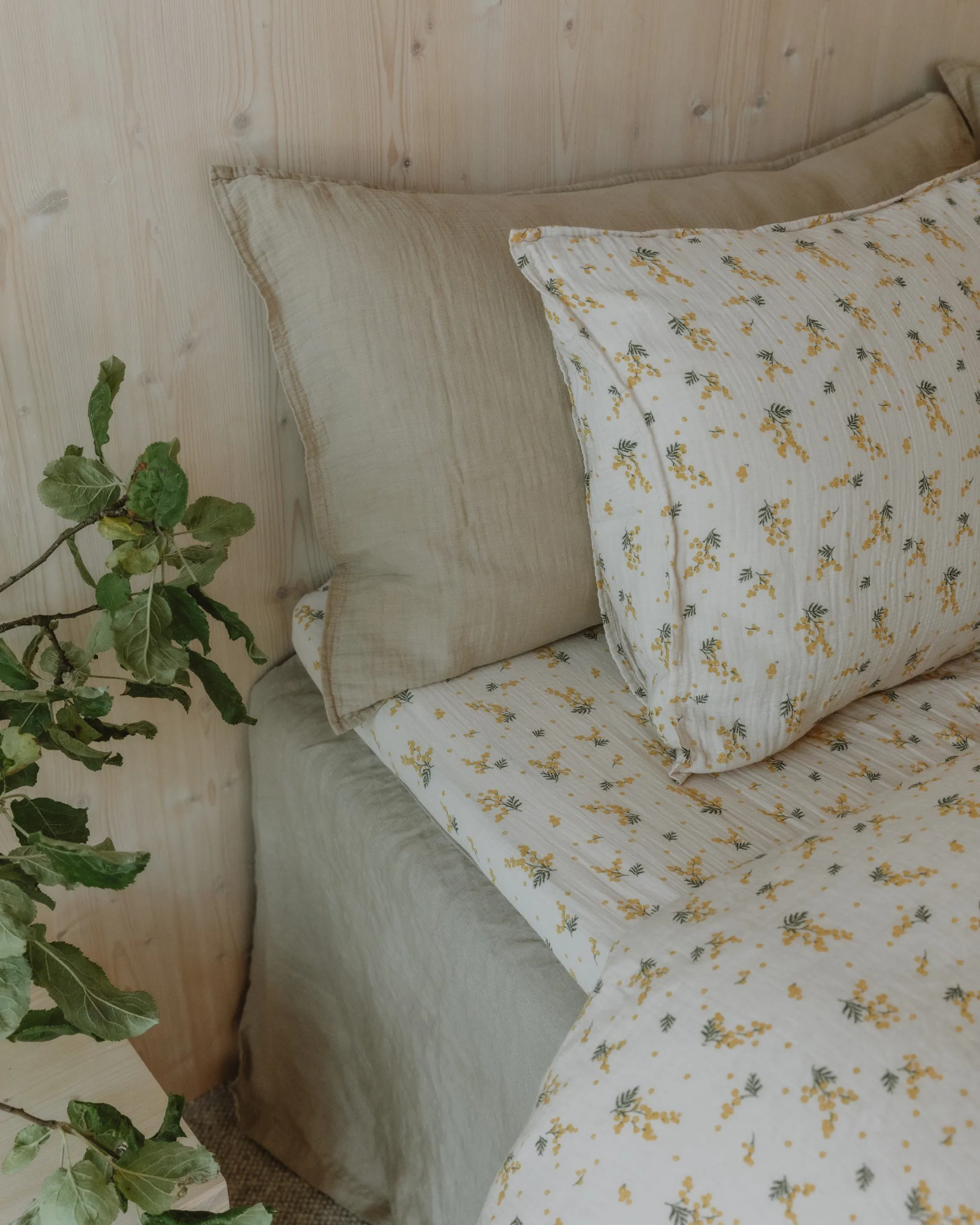 Mimosa 平纹细布 床笠, 180x200x30 cm Garbo&Friends