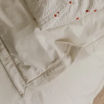 珍珠白 法式镂空蕾丝 被套 Pearl Ladder Lace duvet cover - 135x200cm - Garbo&Friends