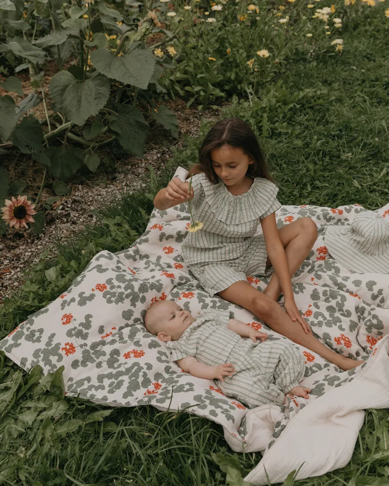 Pelargonium 天竺葵花纹 平纹细布 盖被/空调被, 100x140 cm Garbo&Friends