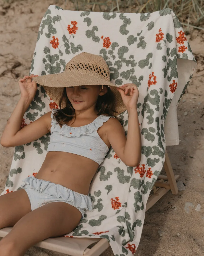 Pelargonium 天竺葵花纹 毛圈 浴巾, 100x150 cm Garbo&Friends