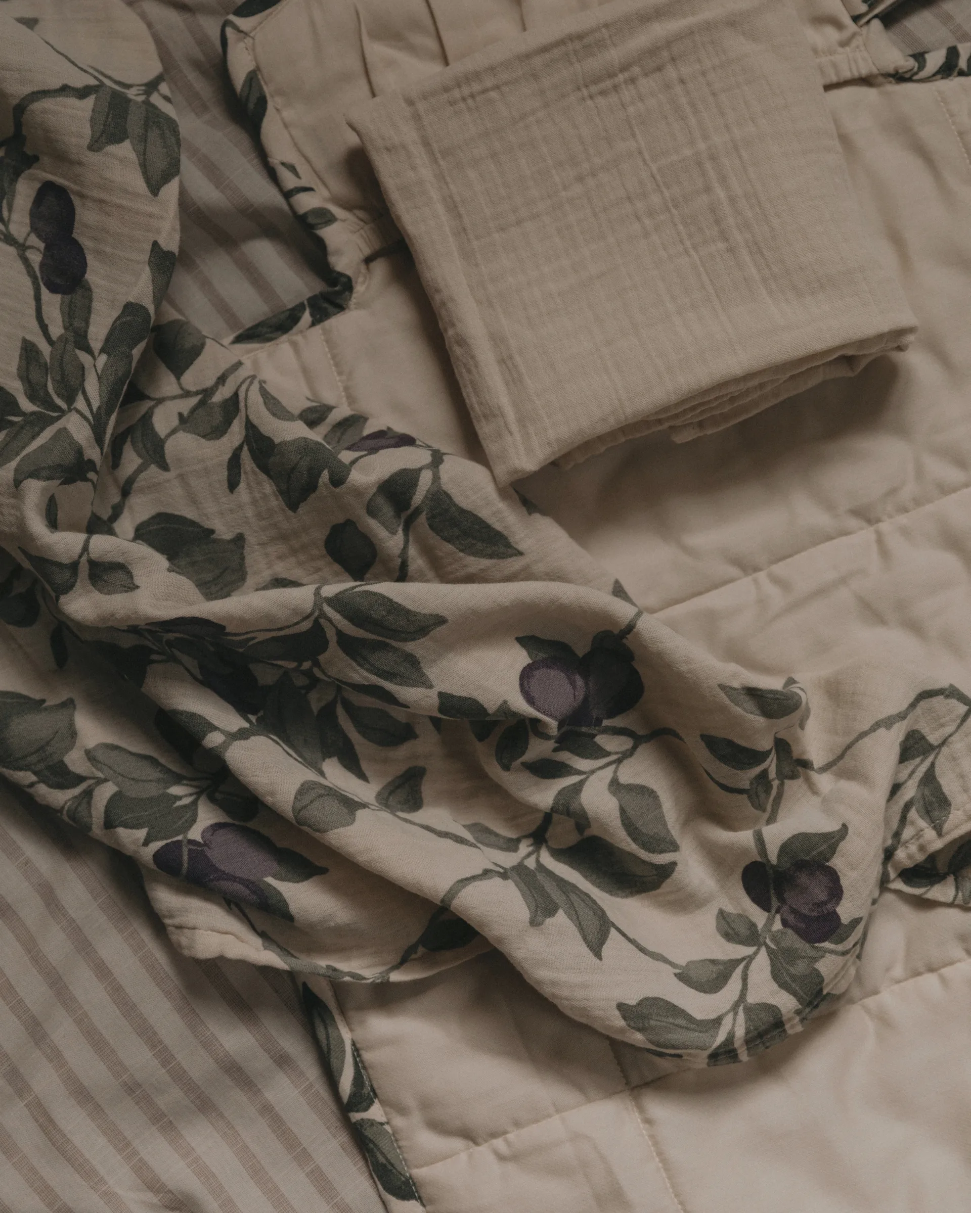 Plum 紫李 平纹细布 襁褓毯/婴儿毯, 110x110 cm Garbo&Friends