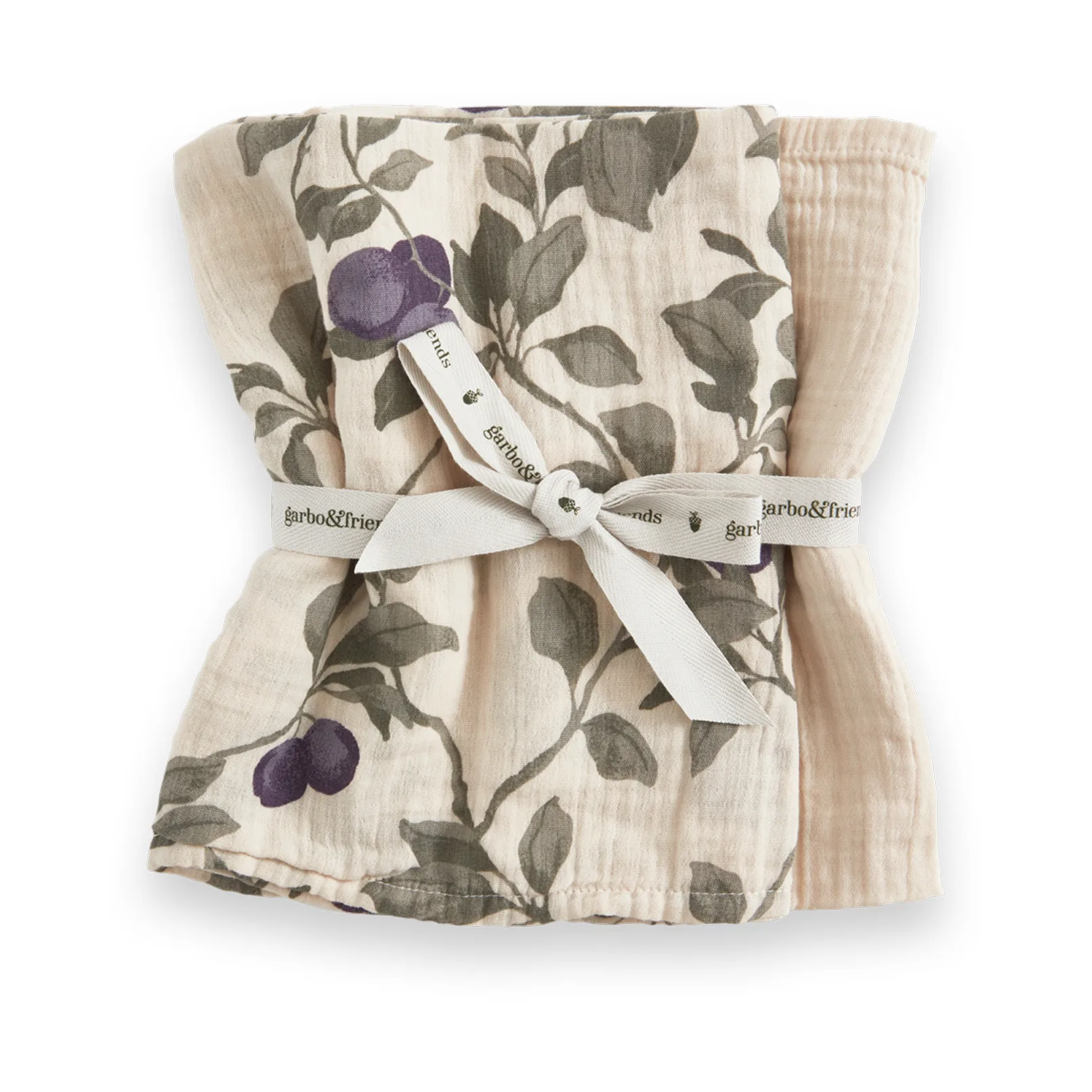 Plum 紫李 平纹细布 毯子 小 2件, 60x60 cm Garbo&Friends