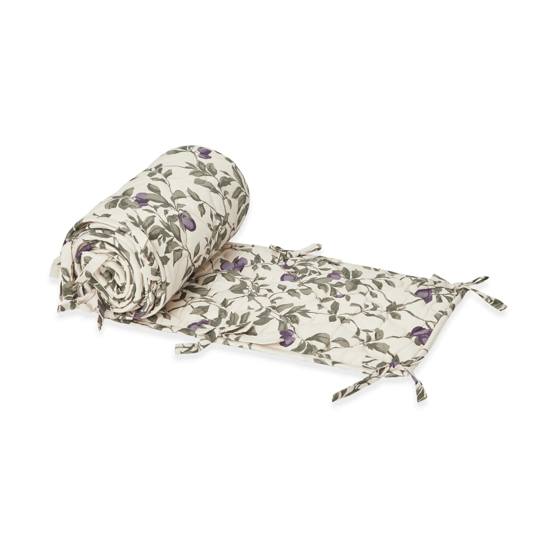 Plum 紫李 缎面绗缝 婴儿床防撞床围, 30x360 cm Garbo&Friends