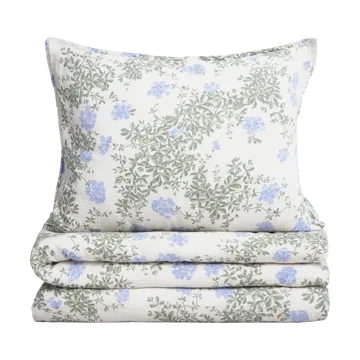 Plumbago 蓝雪花 平纹细布 成人 枕套和被套套装 - 140x200 cm/50x70 cm - Garbo&Friends