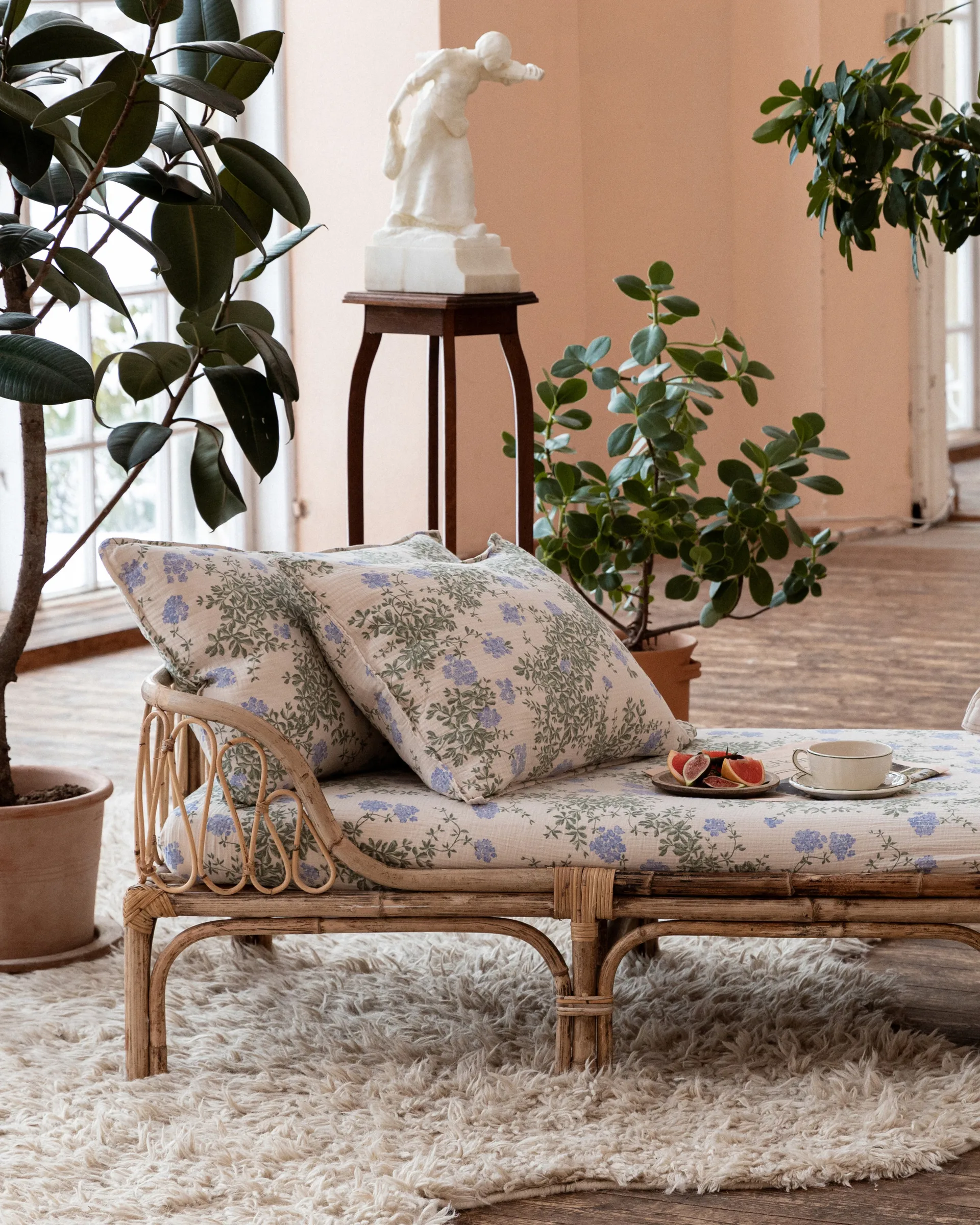 Plumbago 蓝雪花 平纹细布 枕头套, 50x60 cm Garbo&Friends