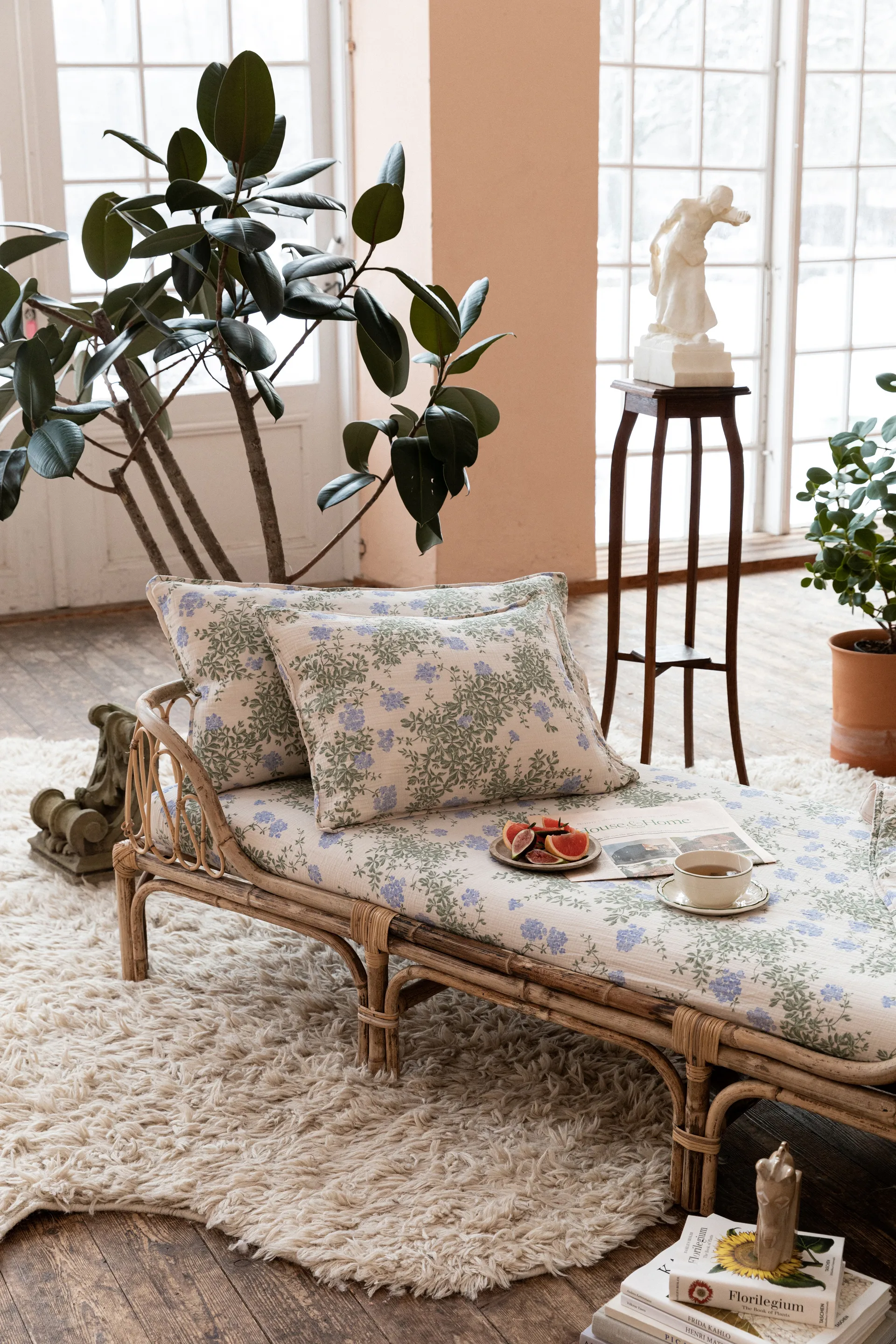 Plumbago 蓝雪花 平纹细布 枕头套, 50x75cm Garbo&Friends