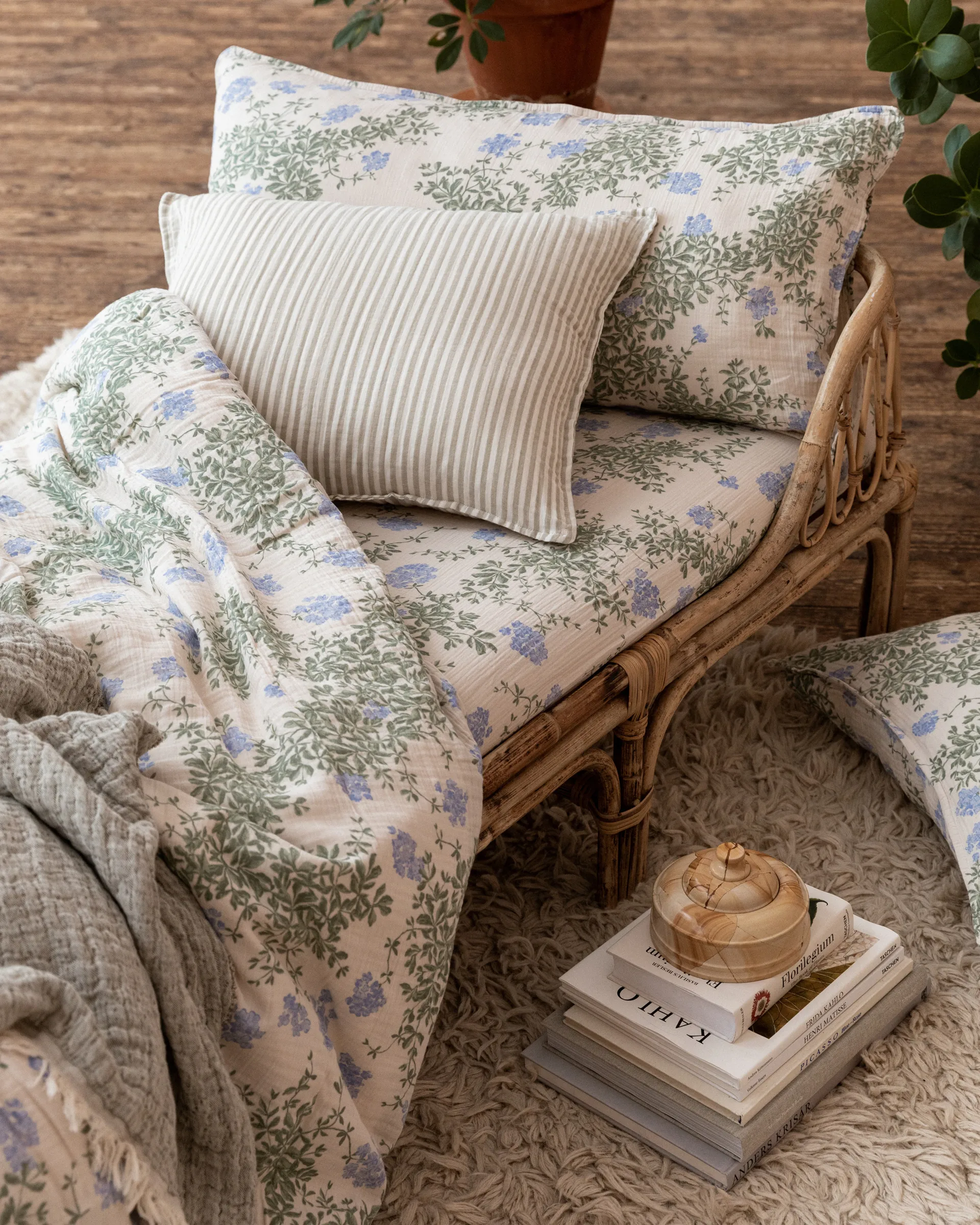 Plumbago 蓝雪花 平纹细布 枕头套, 50x90 cm Garbo&Friends