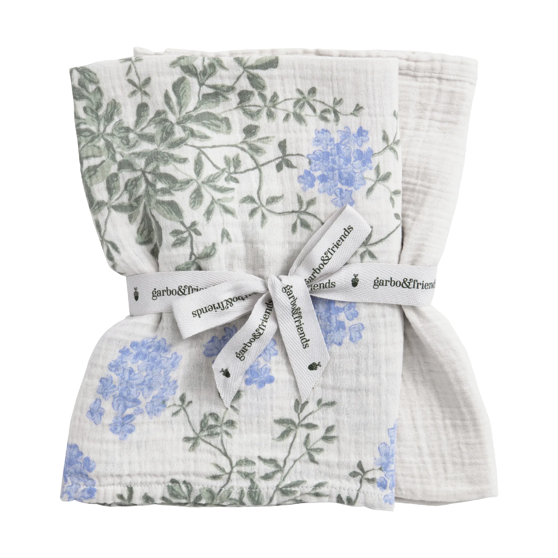 Plumbago 蓝雪花 平纹细布 小毛毯 两件装, 60x60cm Garbo&Friends