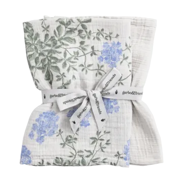 Plumbago 蓝雪花 平纹细布 小毛毯 两件装 - 60x60cm - Garbo&Friends
