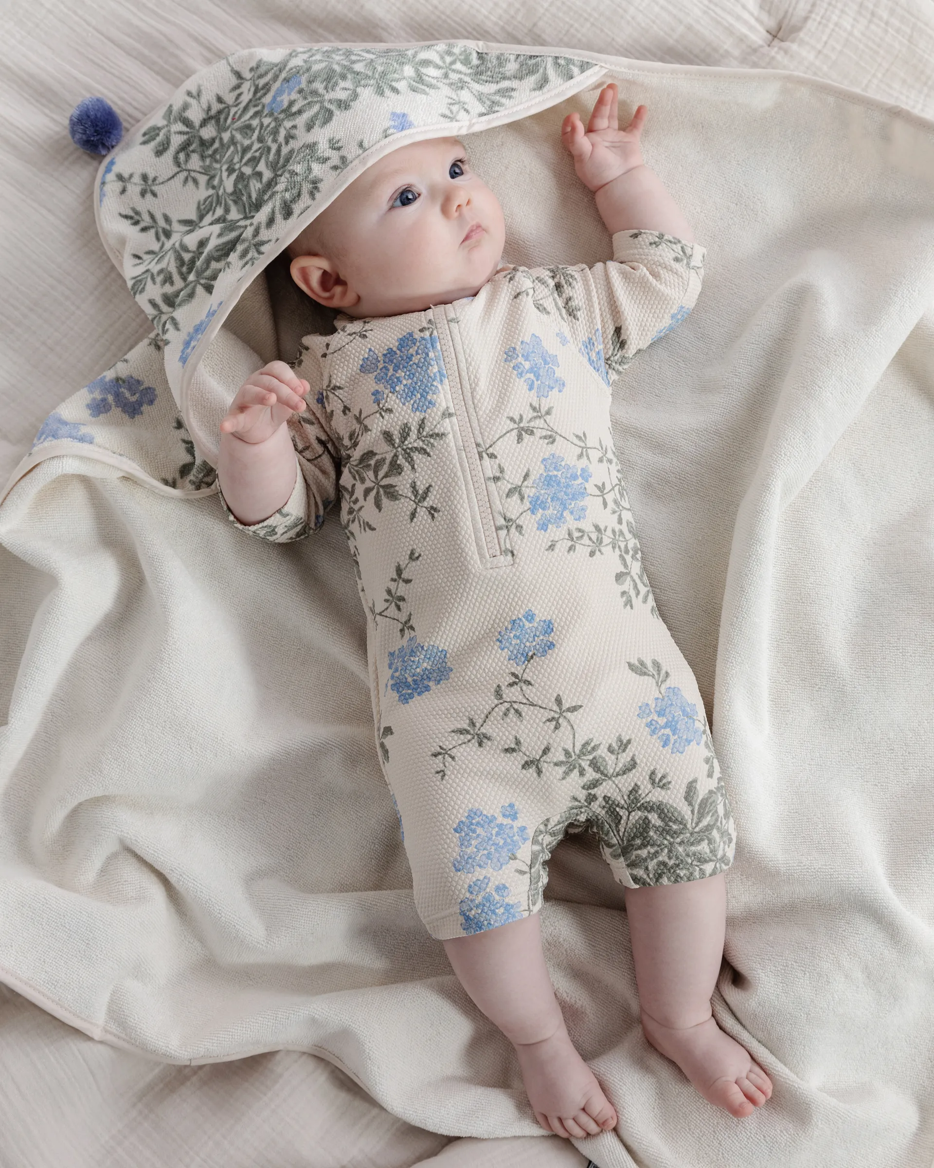 Plumbago 蓝雪花 带帽毛圈毛巾, 80x80 cm Garbo&Friends