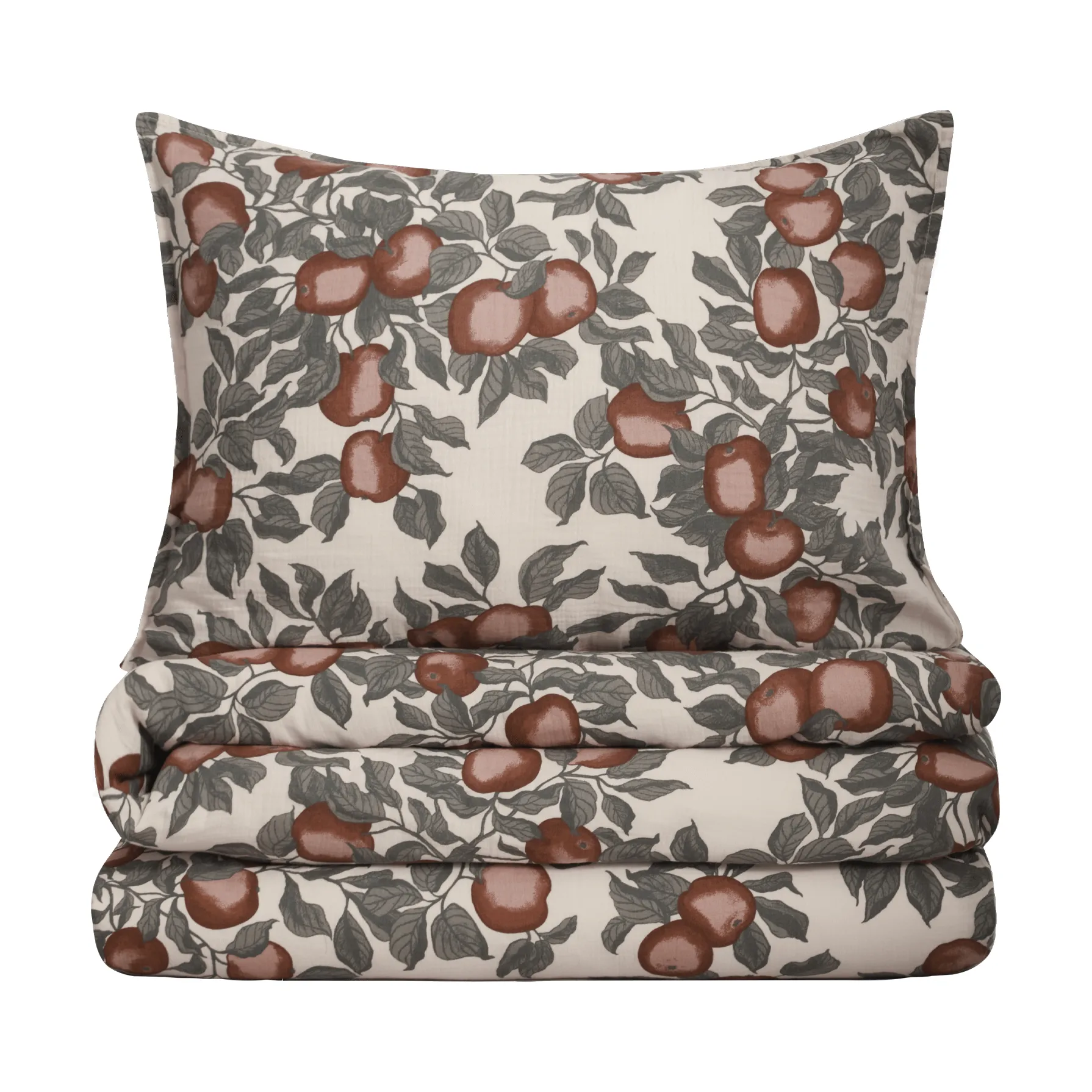 Pomme 苹果 平纹细布 成人 枕套和被套套装, 140x200 cm/50x70 cm Garbo&Friends