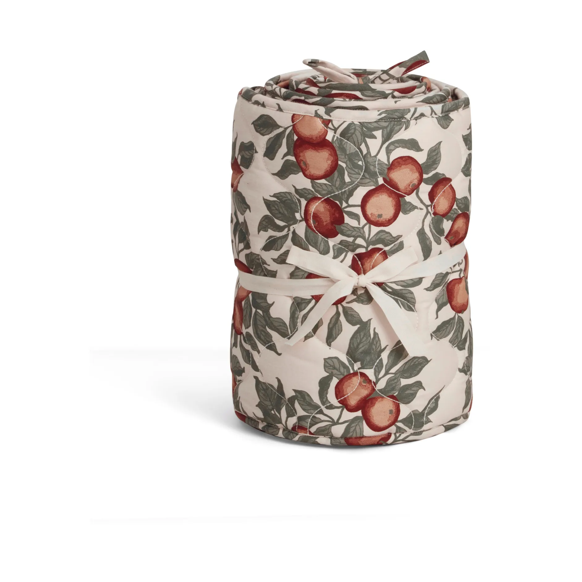 Pomme 苹果 缎面绗缝 婴儿床防撞床围, 360x30x0,5 cm Garbo&Friends