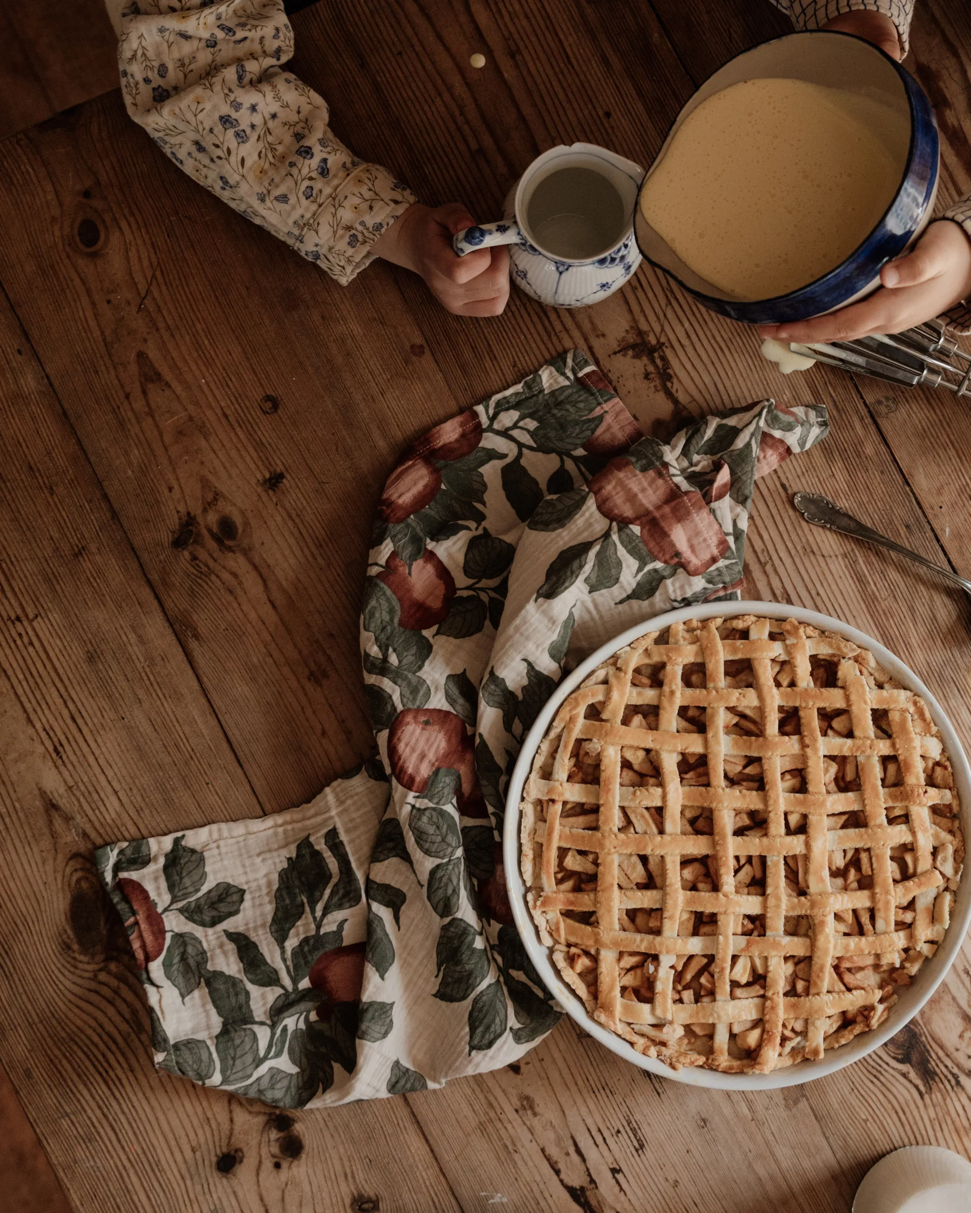 Pomme 苹果 平纹细布 纱布巾/哺乳巾/口水巾 两件套装, 60x60 cm Garbo&Friends