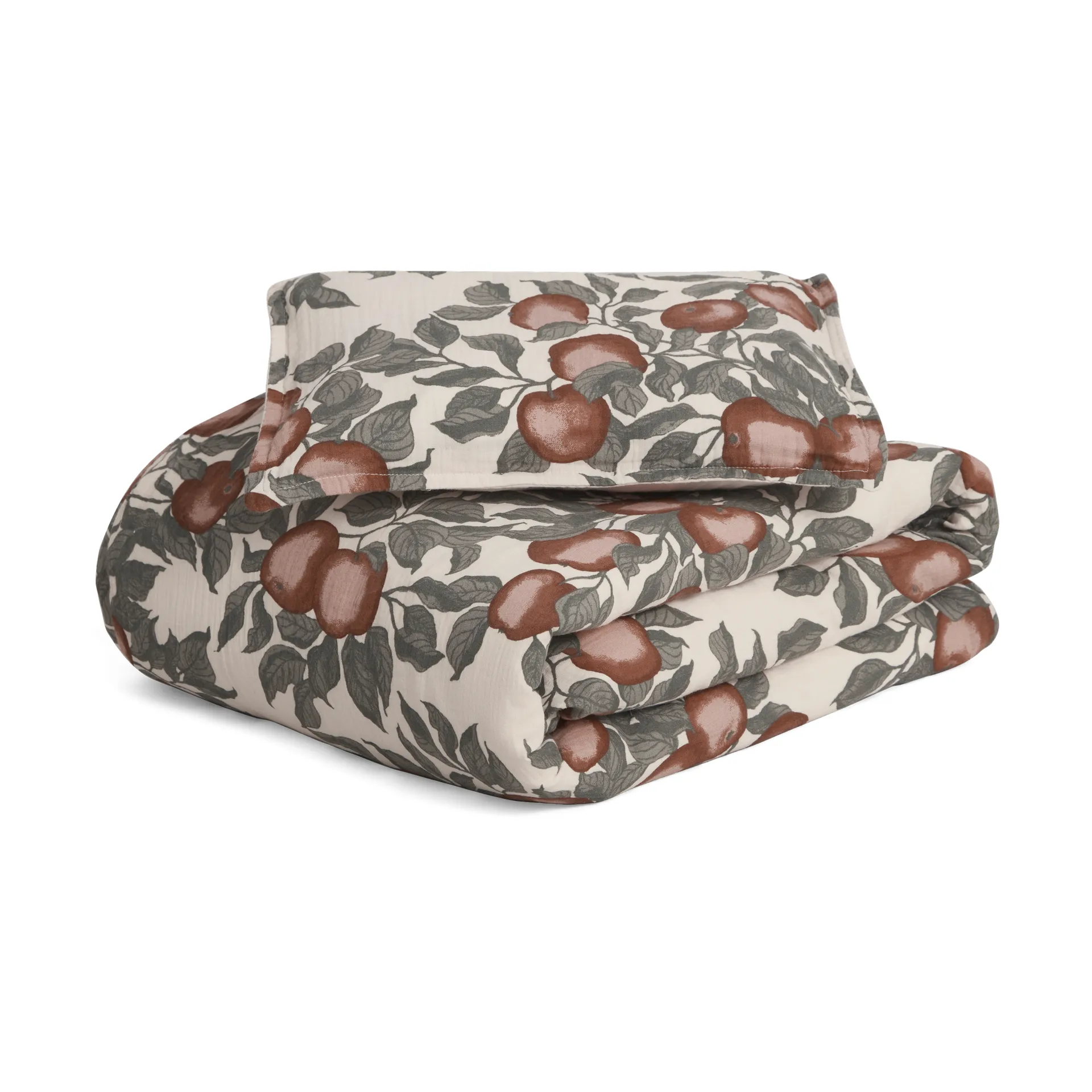 Pomme 苹果 平纹细布 婴儿 枕套和被套套装 小号, 70x100 cm/40x45 cm Garbo&Friends