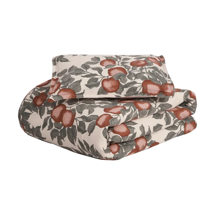 Pomme 苹果 平纹细布 婴儿 枕套和被套套装 小号 - 70x100 cm/40x45 cm - Garbo&Friends