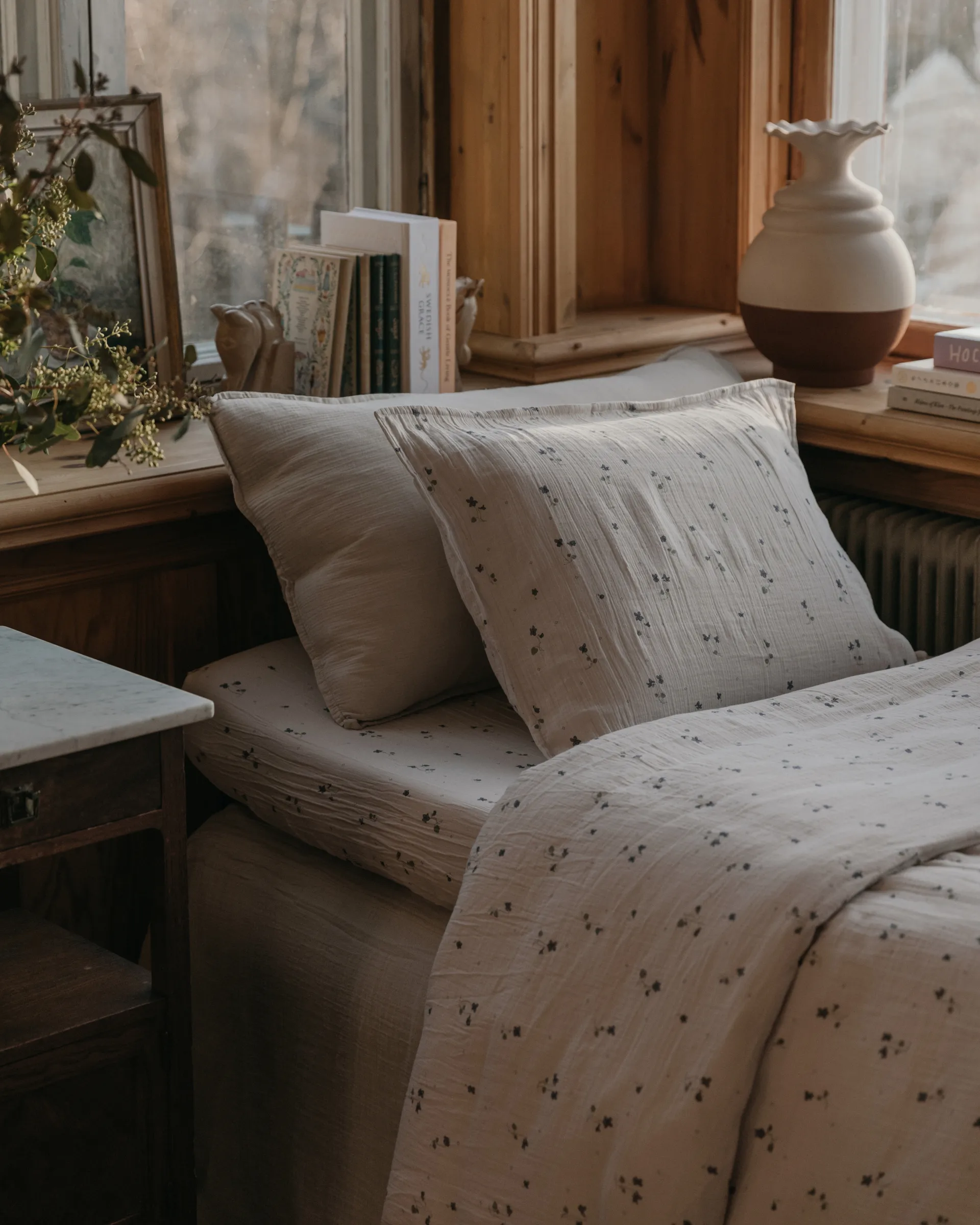 viola 紫罗兰 平纹细布 枕套和被套套装, 135x200 cm/80x80 cm Garbo&Friends