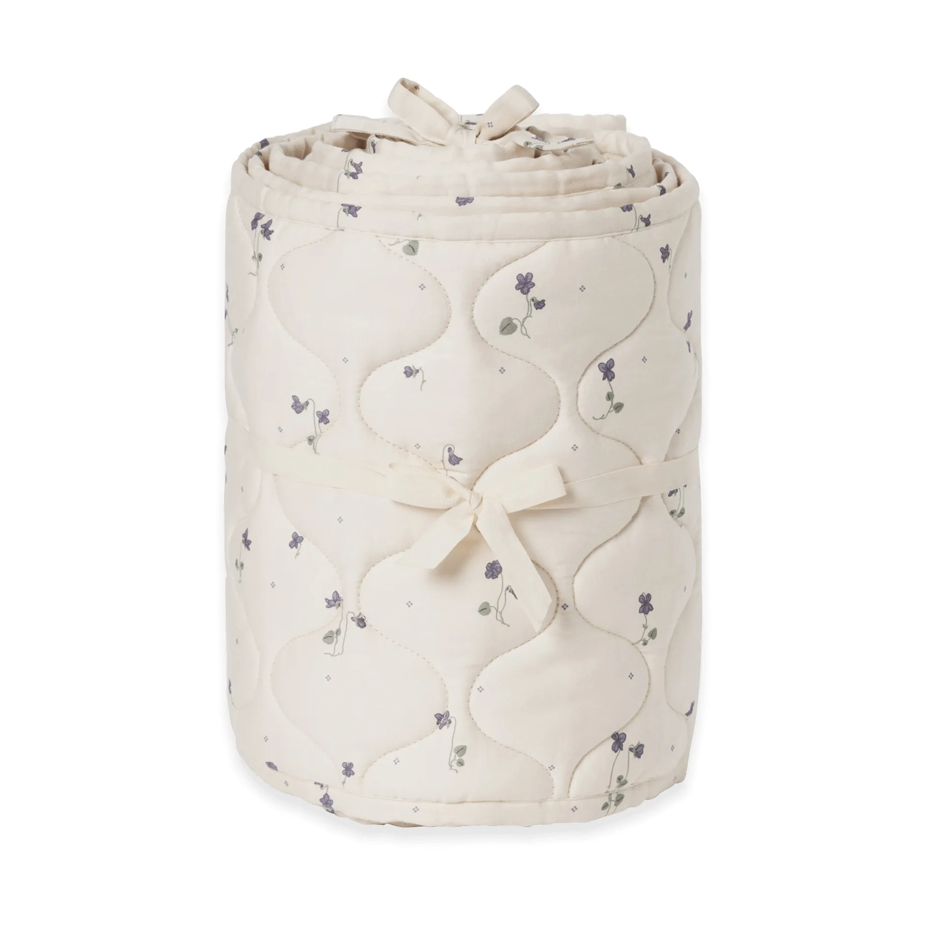 viola 紫罗兰 缎面绗缝 婴儿床防撞床围, 30x360 cm Garbo&Friends