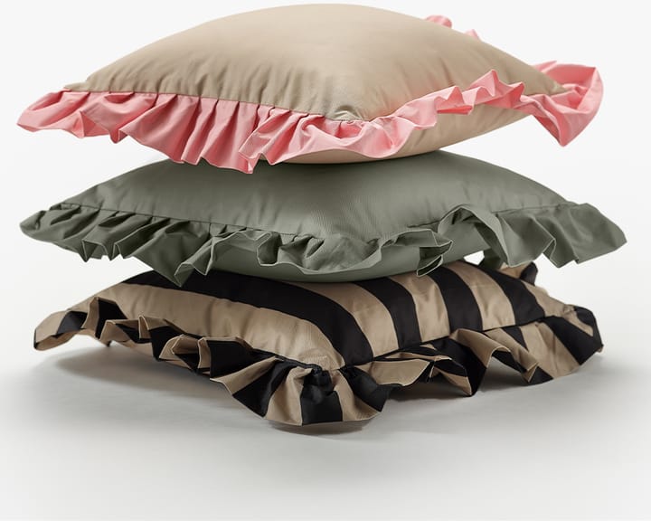 Garden Glory Outdoor 靠枕|靠垫 with frill 45x45 cm, 黑色-米色 Garden Glory