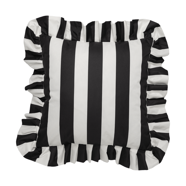 Garden Glory Outdoor 靠枕|靠垫 with frill 45x45 cm - 黑色-白色的 - Garden Glory