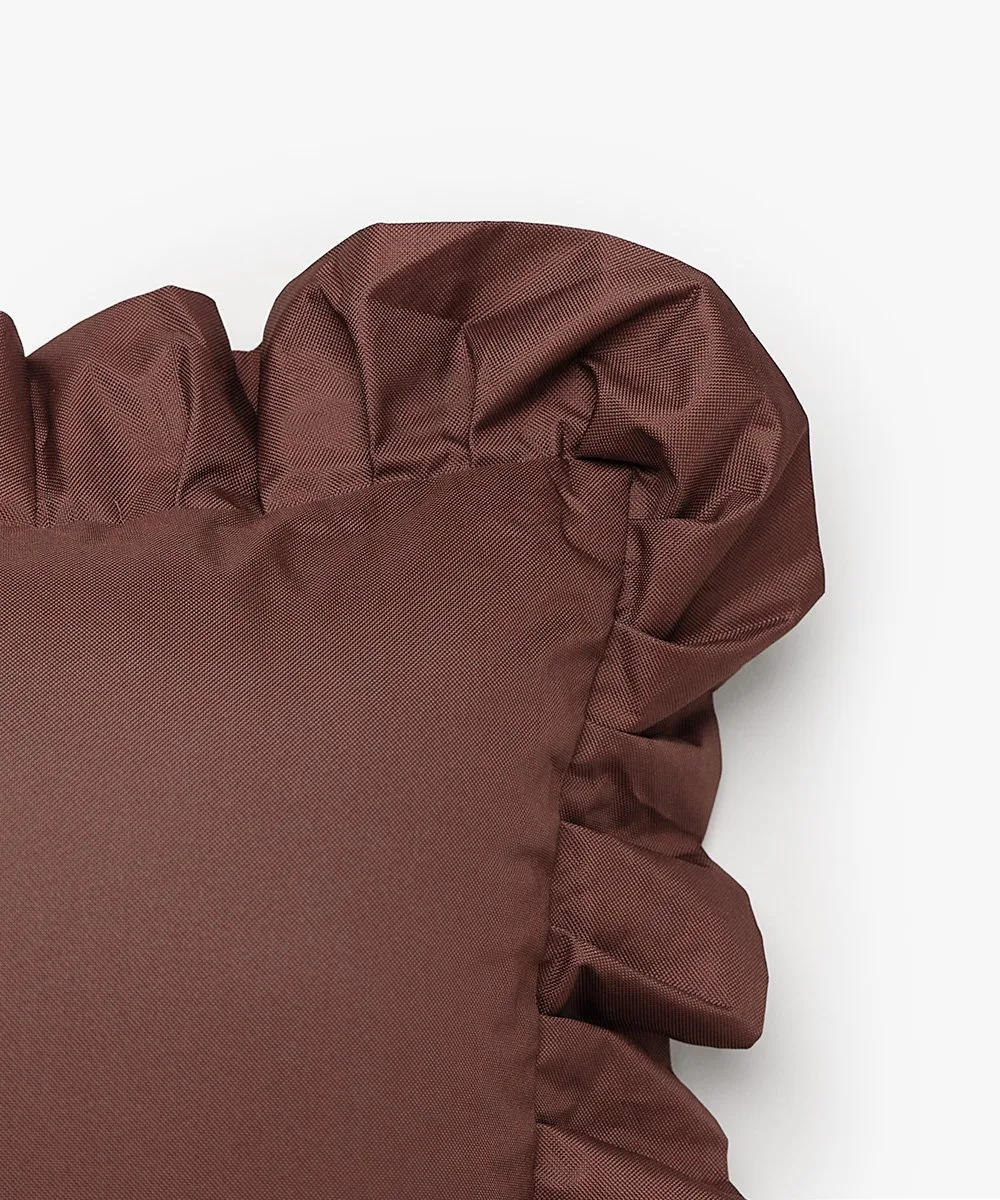 Garden Glory Outdoor 靠枕|靠垫 with frill 45x45 cm, 褐色 Garden Glory