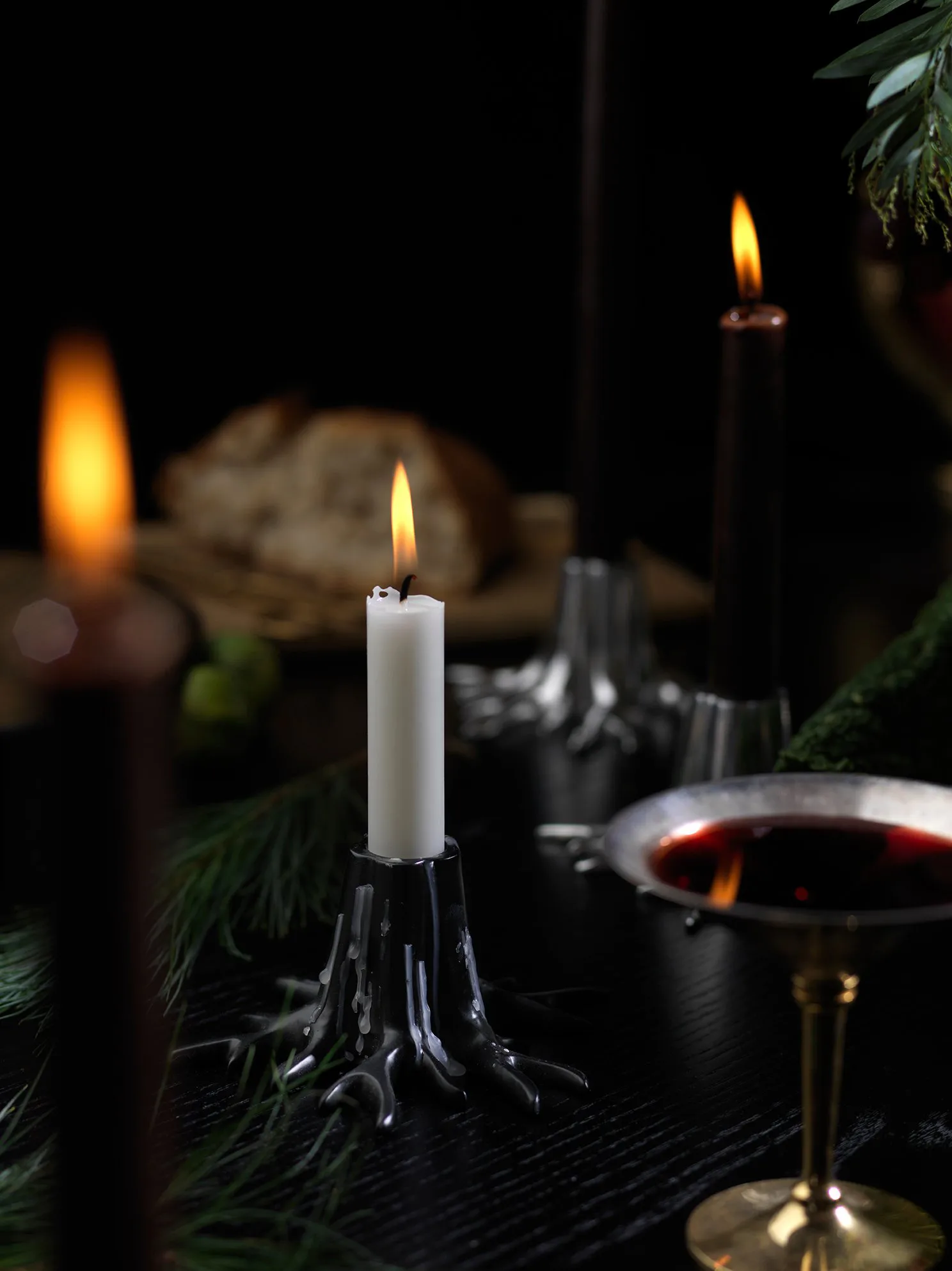 Garden Glory The Root 烛台, 黑色 哑光 Garden Glory