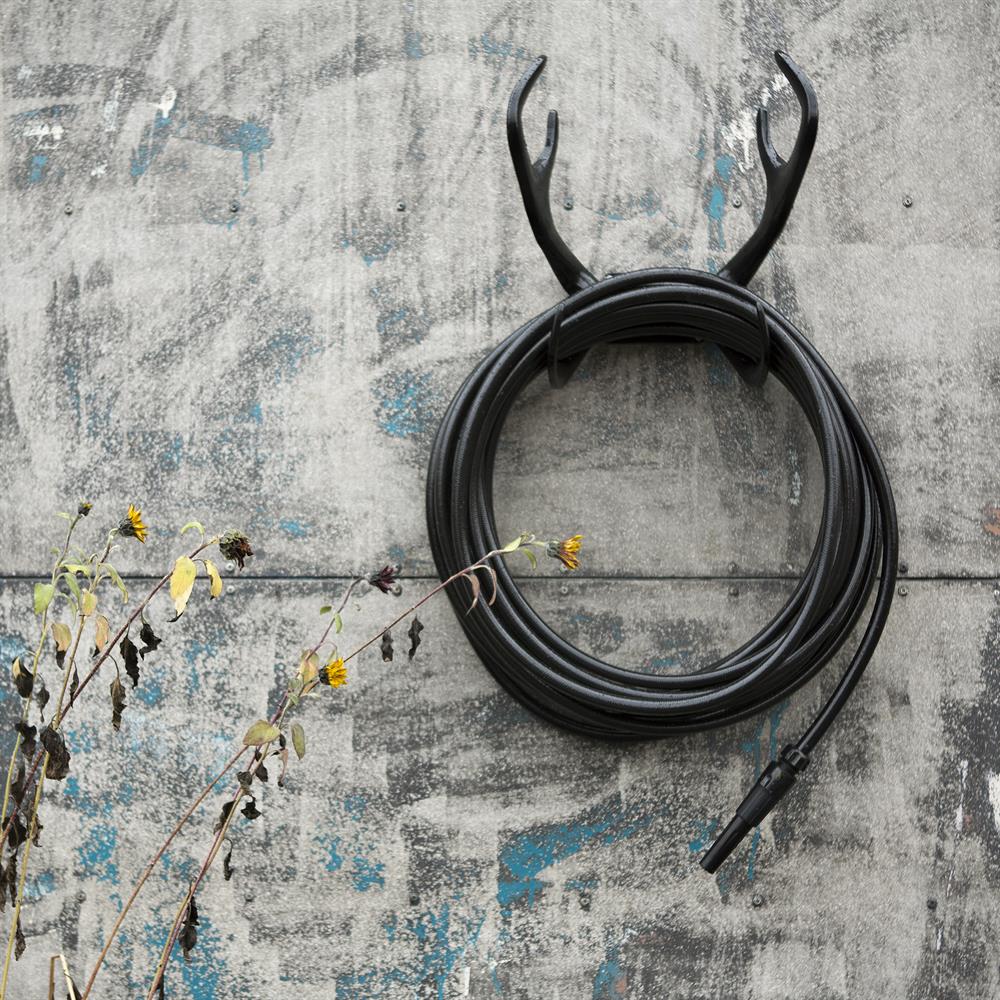 Garden Glory wall mount reindeer, 黑色 Garden Glory