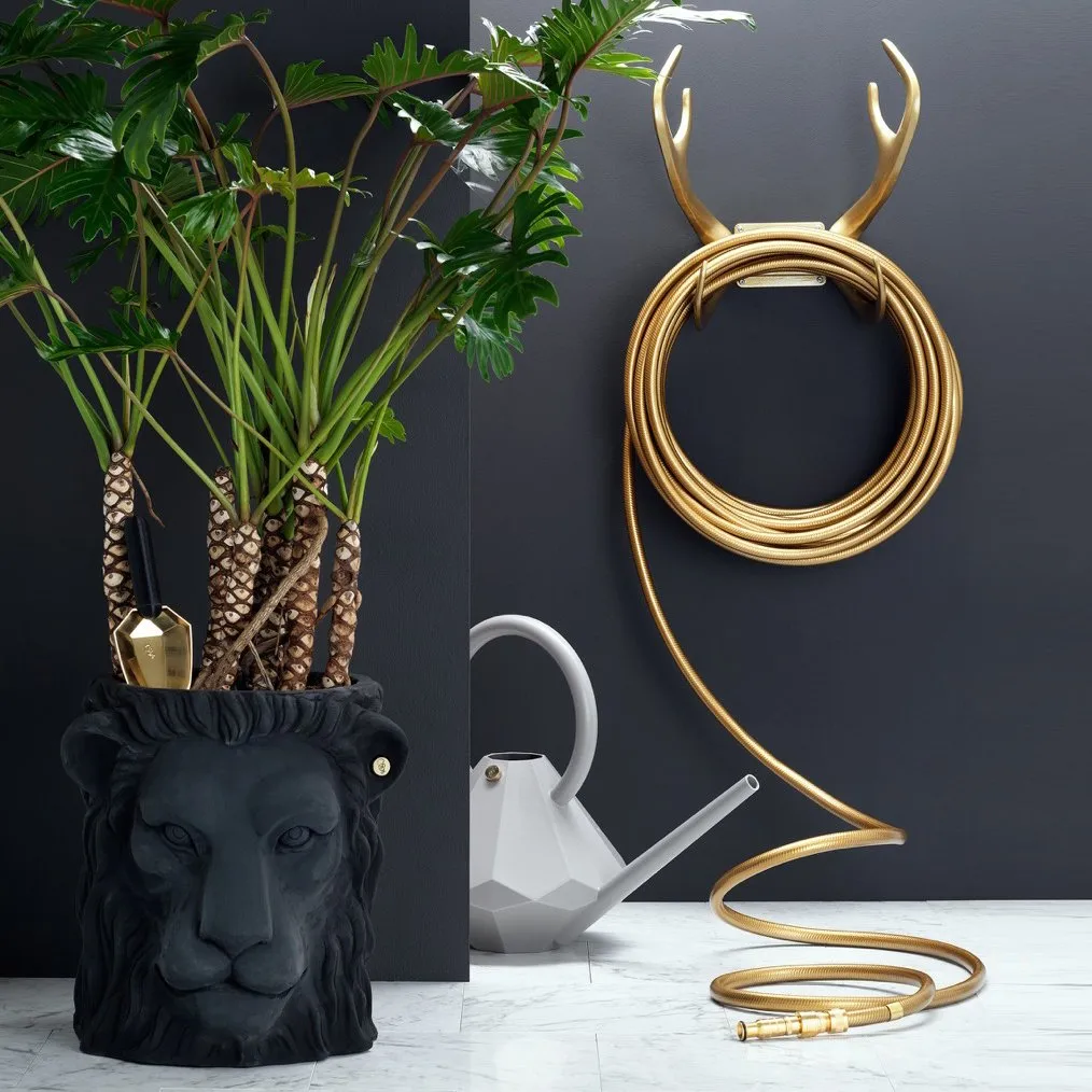 Garden Glory wall mount reindeer, 金色 Garden Glory