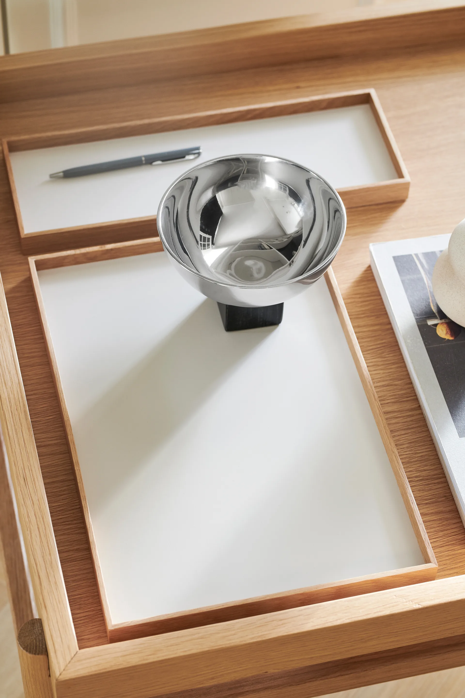 框架 托盘 小 11x32.4 cm, Oak-beige Gejst