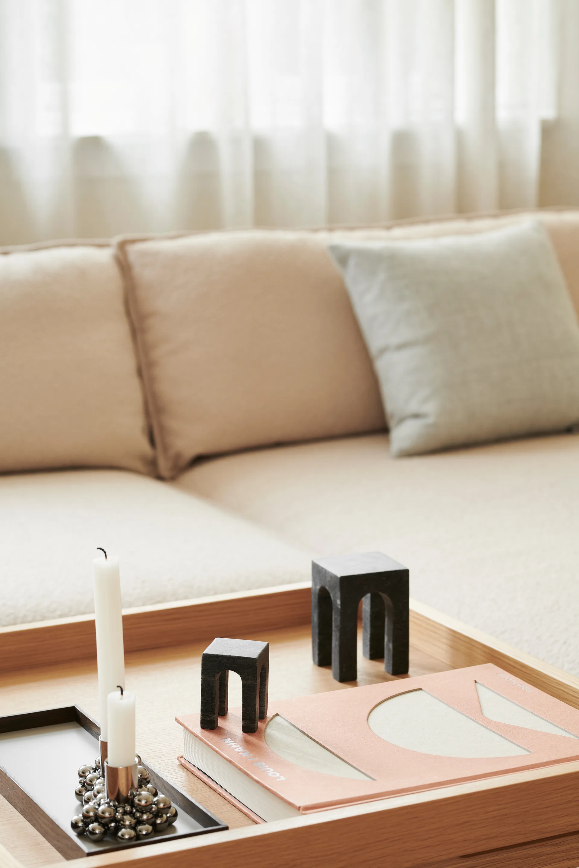 框架 托盘 小 11x32.4 cm, Smoked oak-Grey Gejst