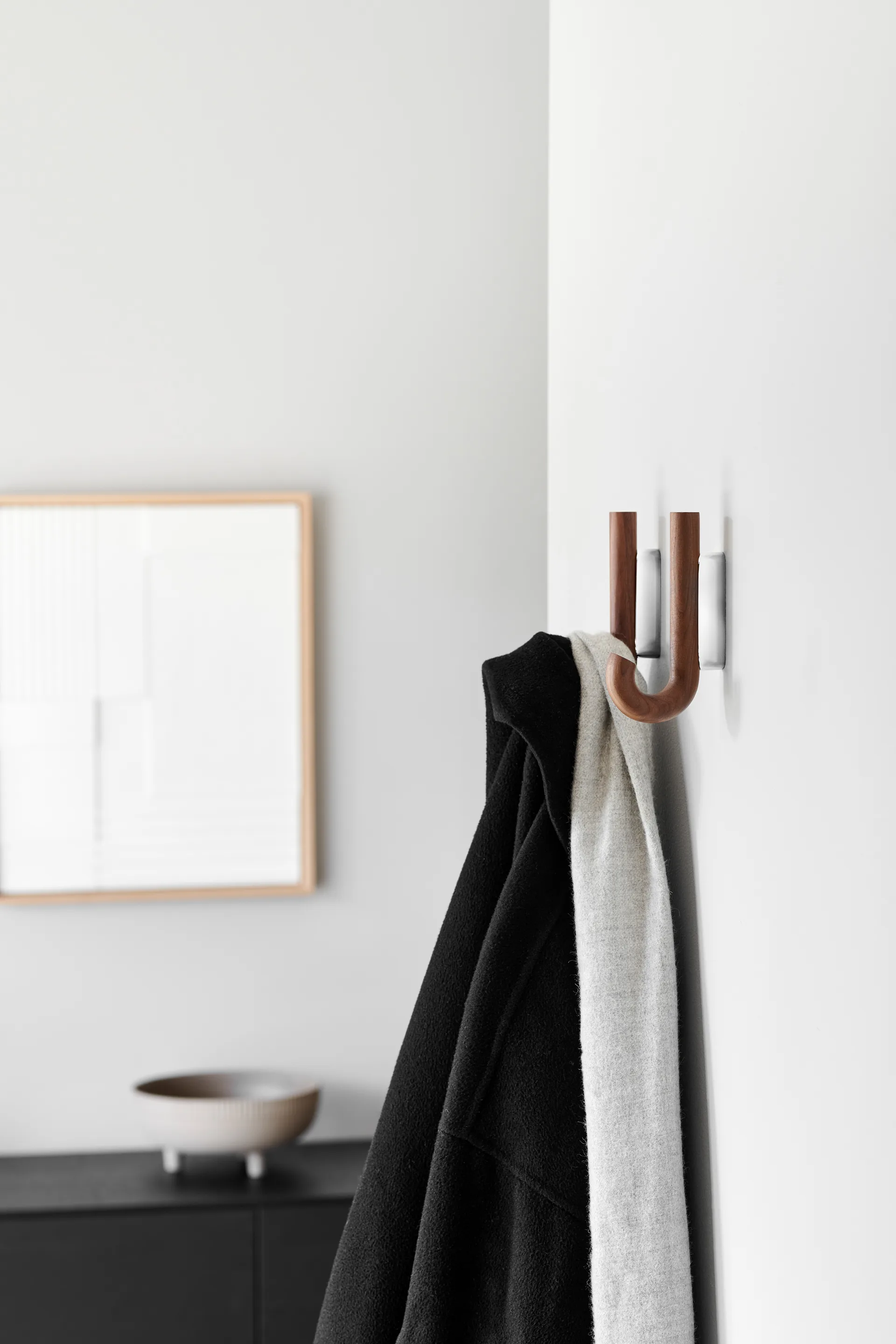 挂钩 挂钩 迷你 13.3 cm, 胡桃木-铬合金色 Gejst