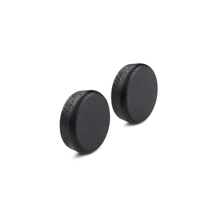 Flex Button 磁条旋钮 2件装 - 黑色染色橡木 - Gejst