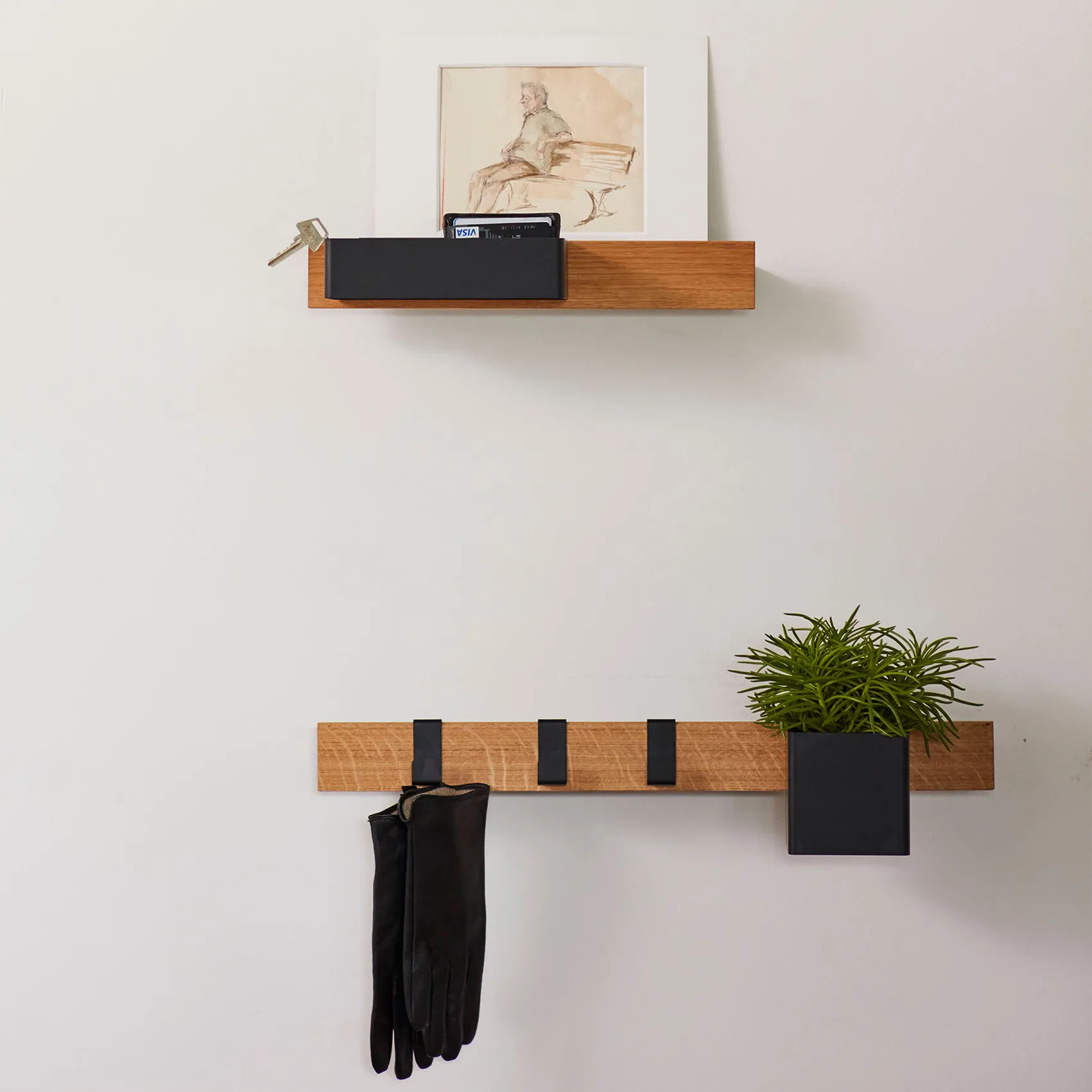 Flex Rail 磁吸轨道40cm, 橡木_黑色 Gejst