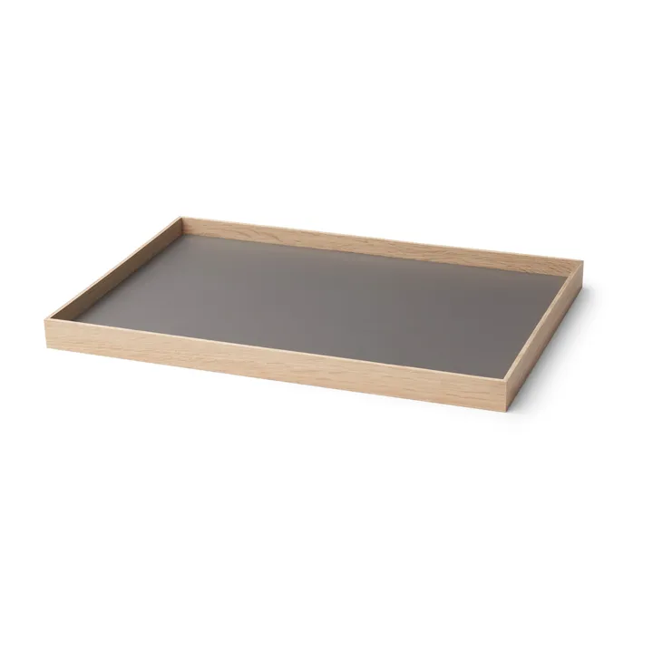 Frame 中号托盘 23x34cm - 橡木色_浅灰色 - Gejst