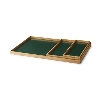 Frame 中号托盘 23x34cm - 橡木色_绿色 - Gejst