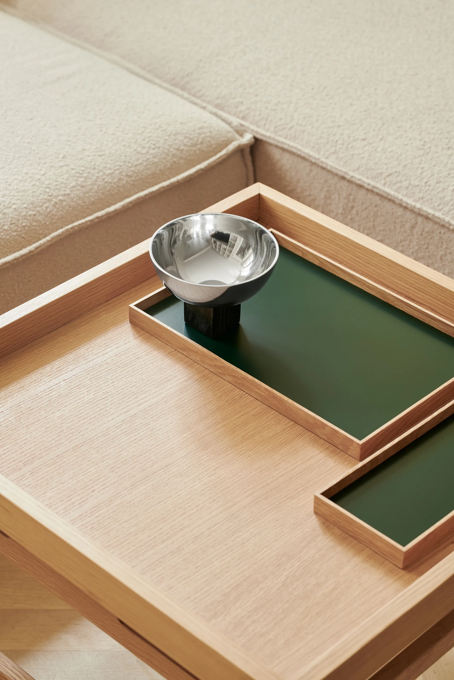 Frame 中号托盘 23x34cm, 橡木色_绿色 Gejst