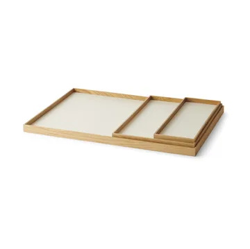 Frame 中号托盘 23x34cm - 橡木色_米色 - Gejst